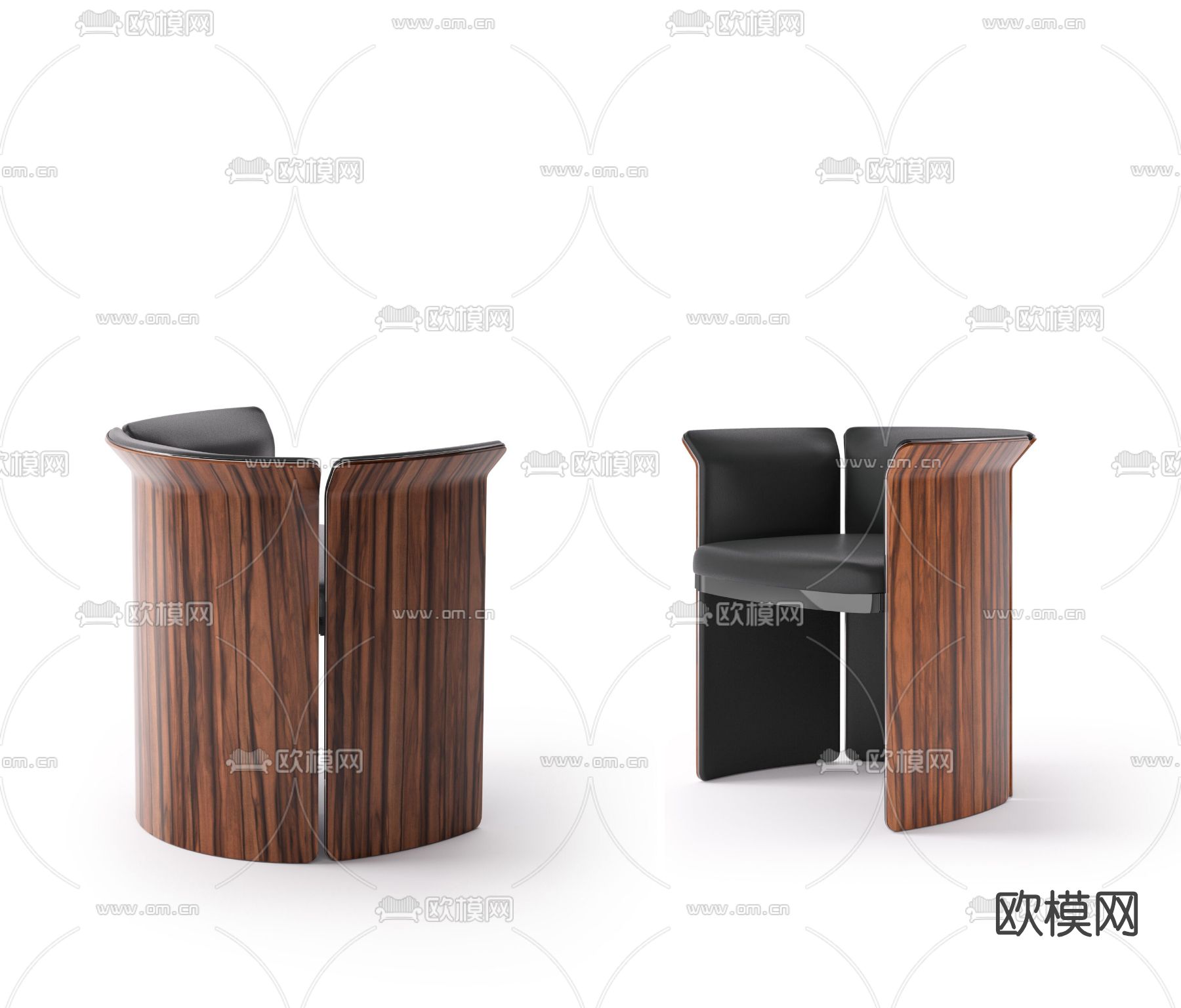 BENTLEY 现代皮革休闲椅3d模型下载