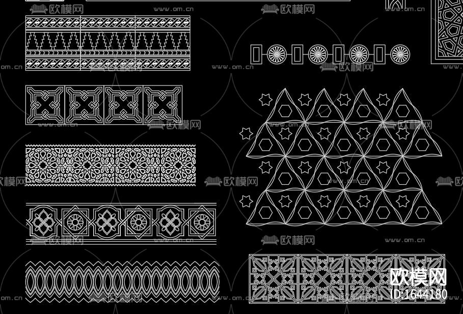伊斯兰花纹cad图库下载（渲染图2）