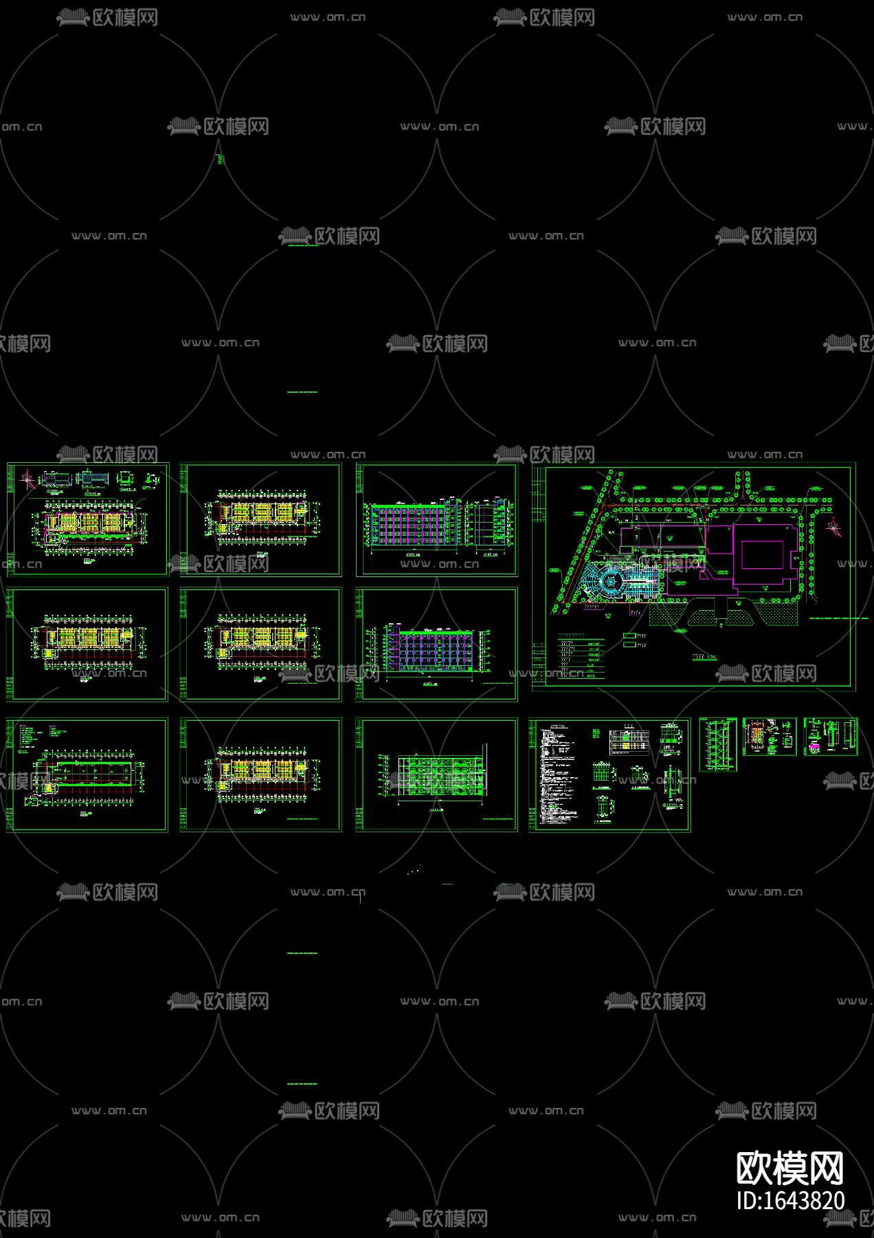 教学楼cad建筑施工图下载