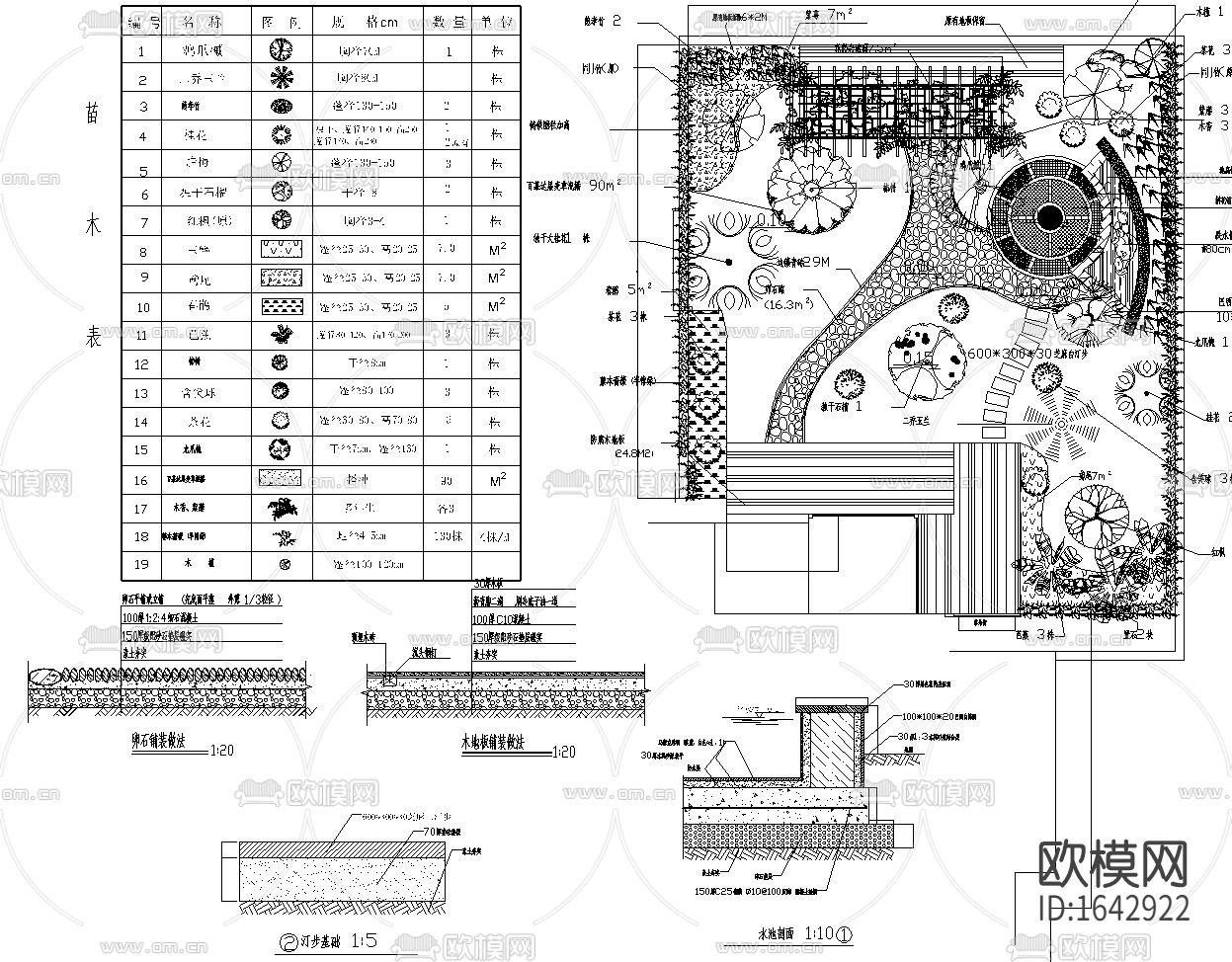 别墅绿化方案cad图库下载（渲染图2）