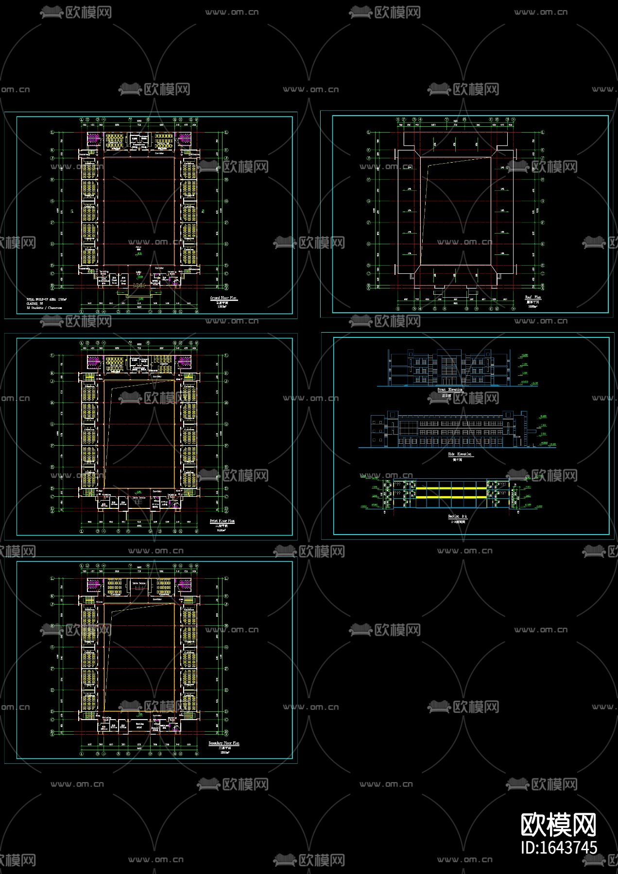 中学cad建筑图下载