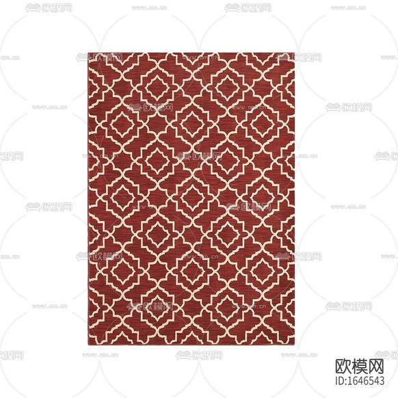 簡歐創(chuàng)意花紋紅色布藝地毯下載