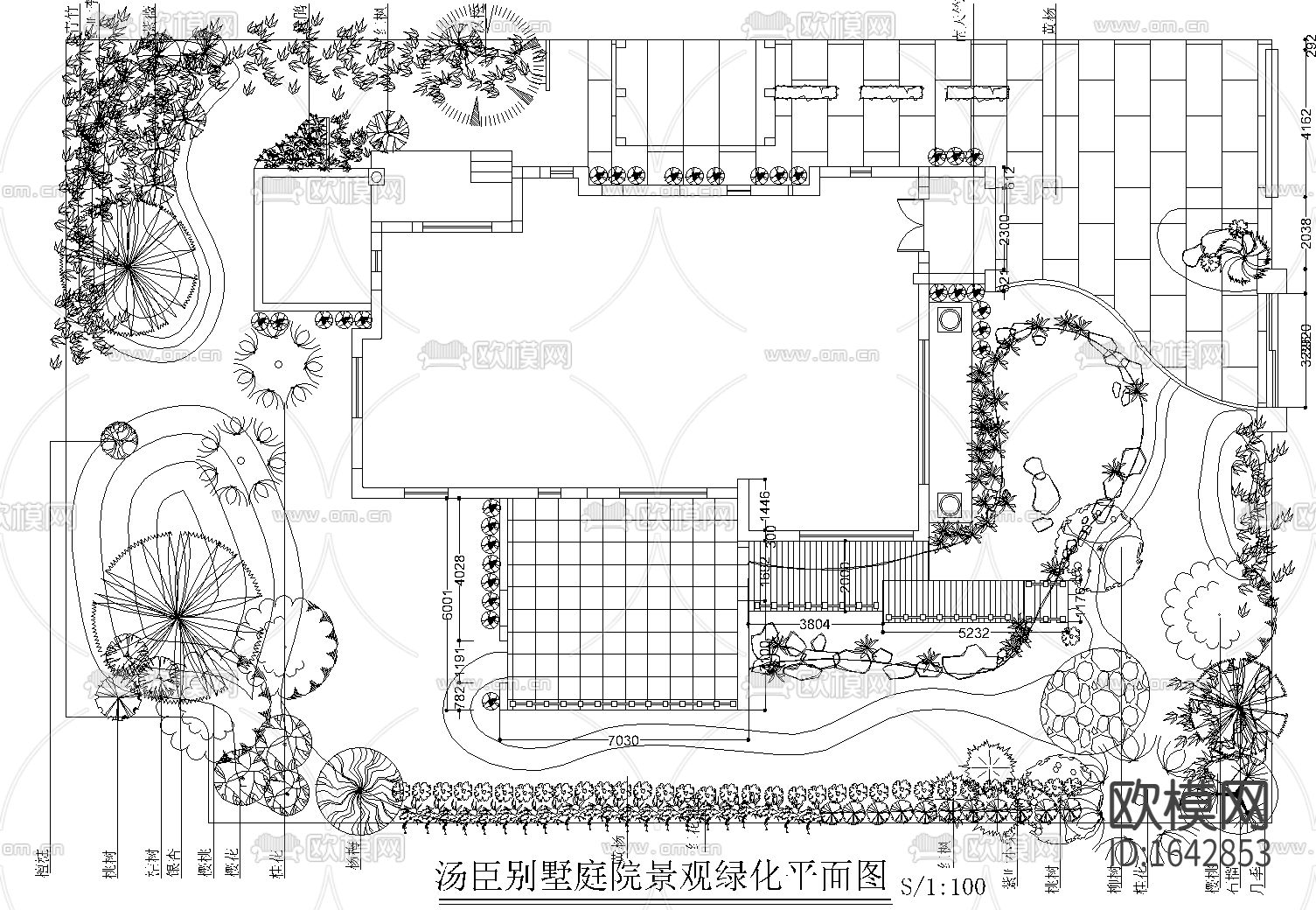 某别墅庭院景观施工图下载（渲染图3）