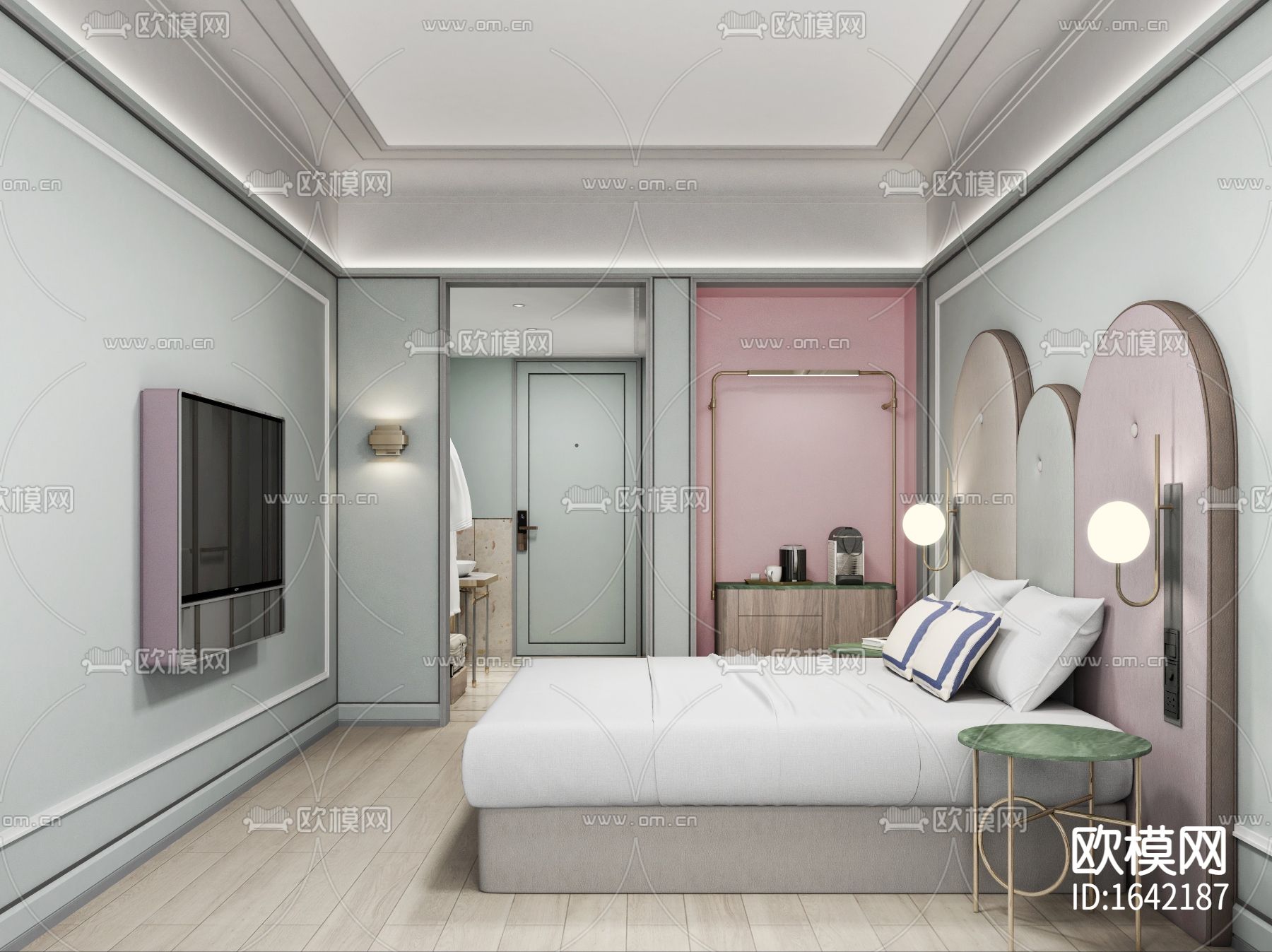 兰州雅高美居酒店客房样板间下载（渲染图5）