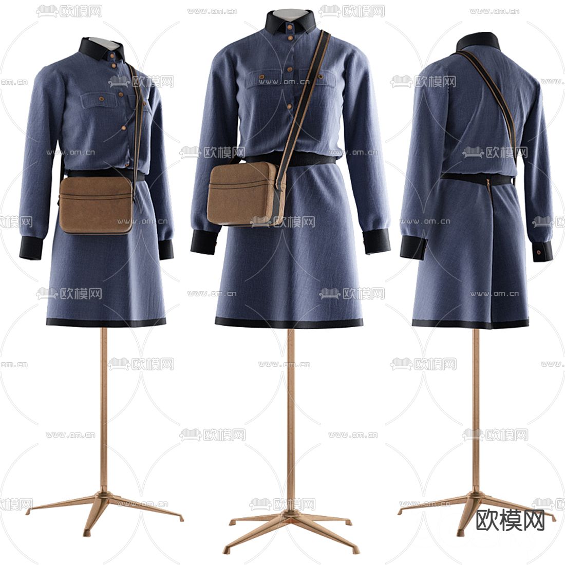 现代服饰模特3d模型