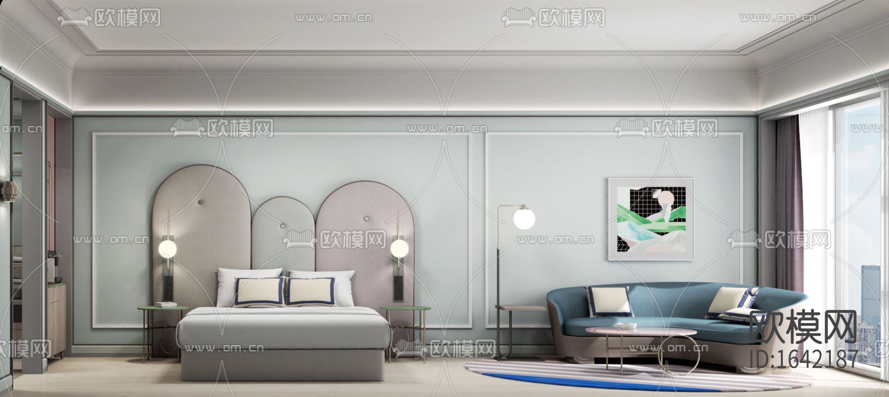 兰州雅高美居酒店客房样板间下载（渲染图2）