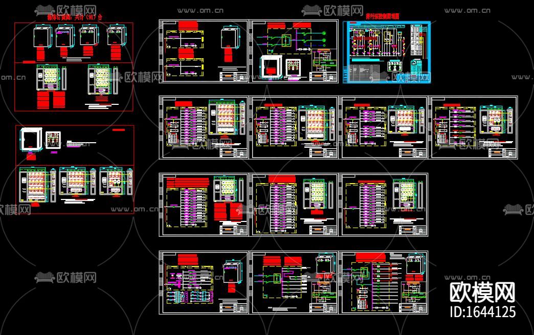 配电箱cad电路图下载（渲染图4）