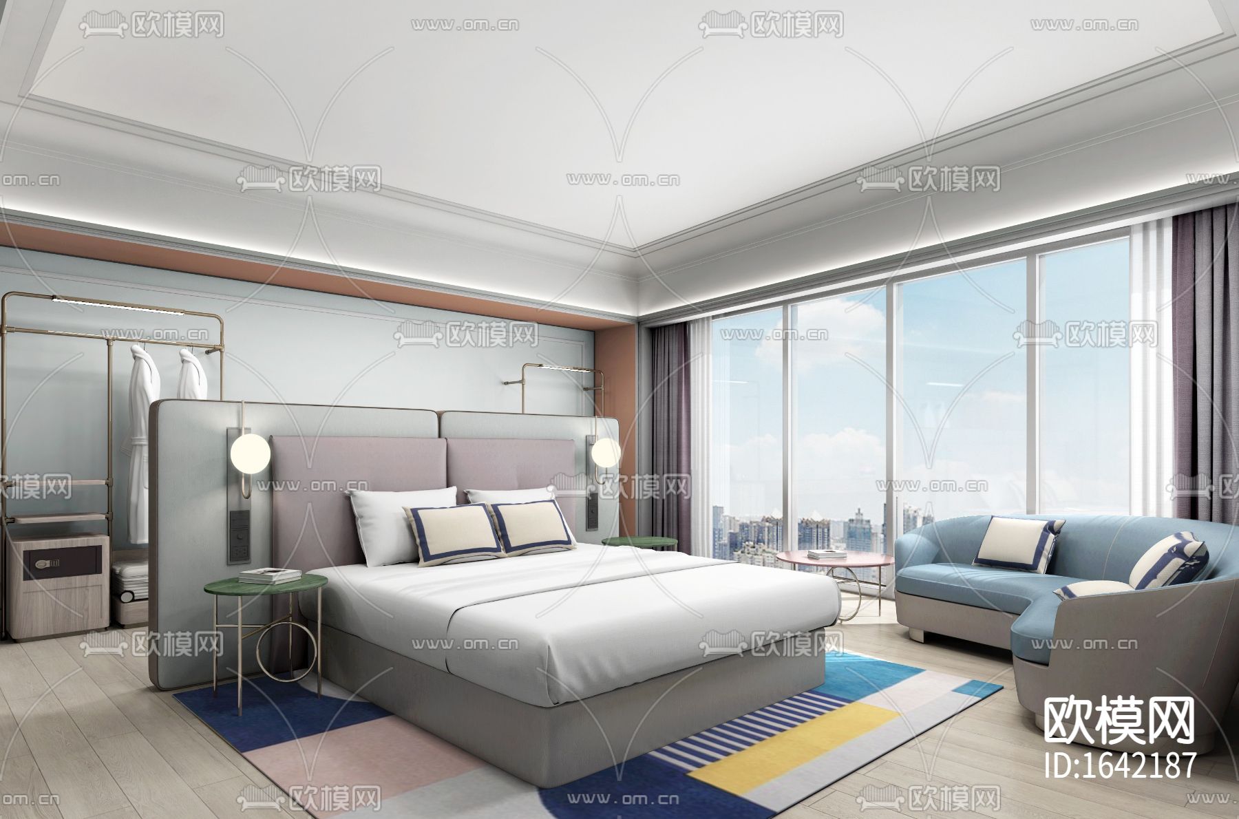 兰州雅高美居酒店客房样板间下载（渲染图4）