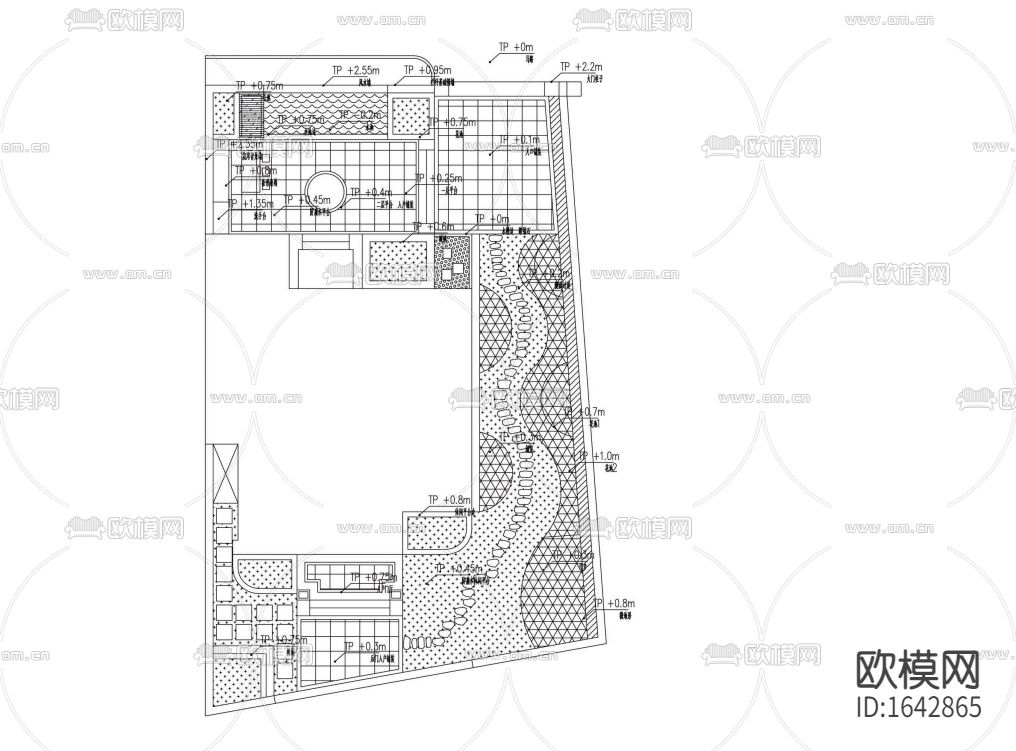 别墅花园园林景观cad施工图