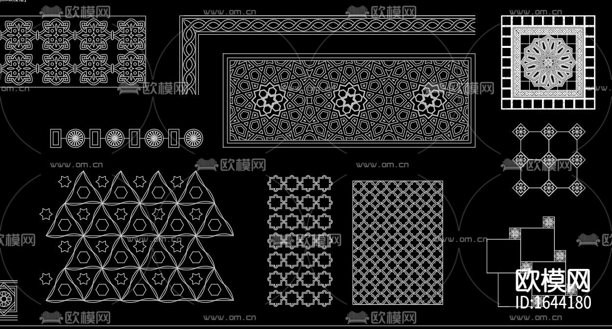 伊斯兰花纹cad图库下载（渲染图4）