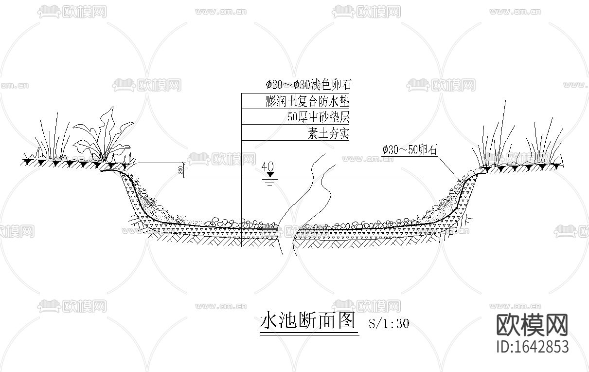 某别墅庭院景观施工图下载（渲染图6）