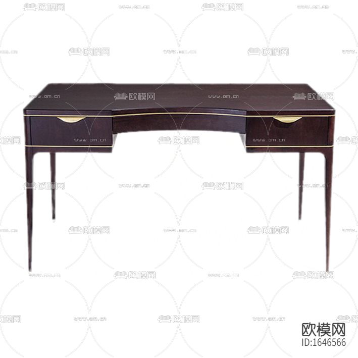 简欧创意红木不锈钢书桌