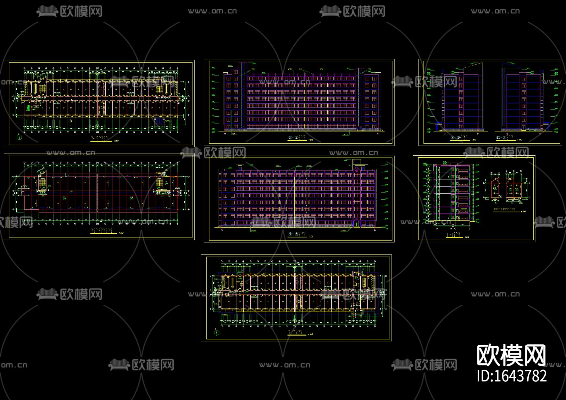 学生公寓cad建筑图下载
