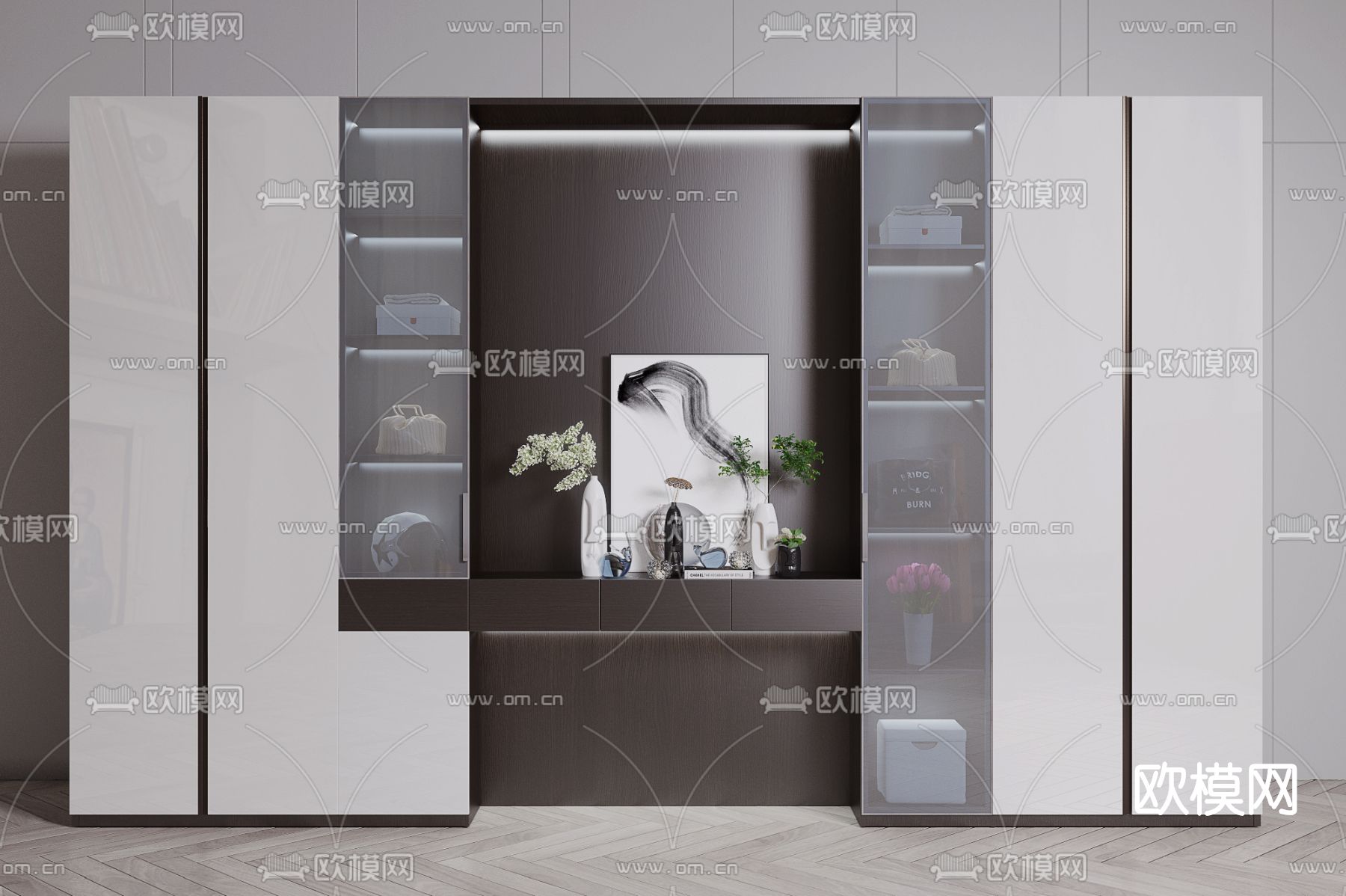 现代装饰柜3d模型