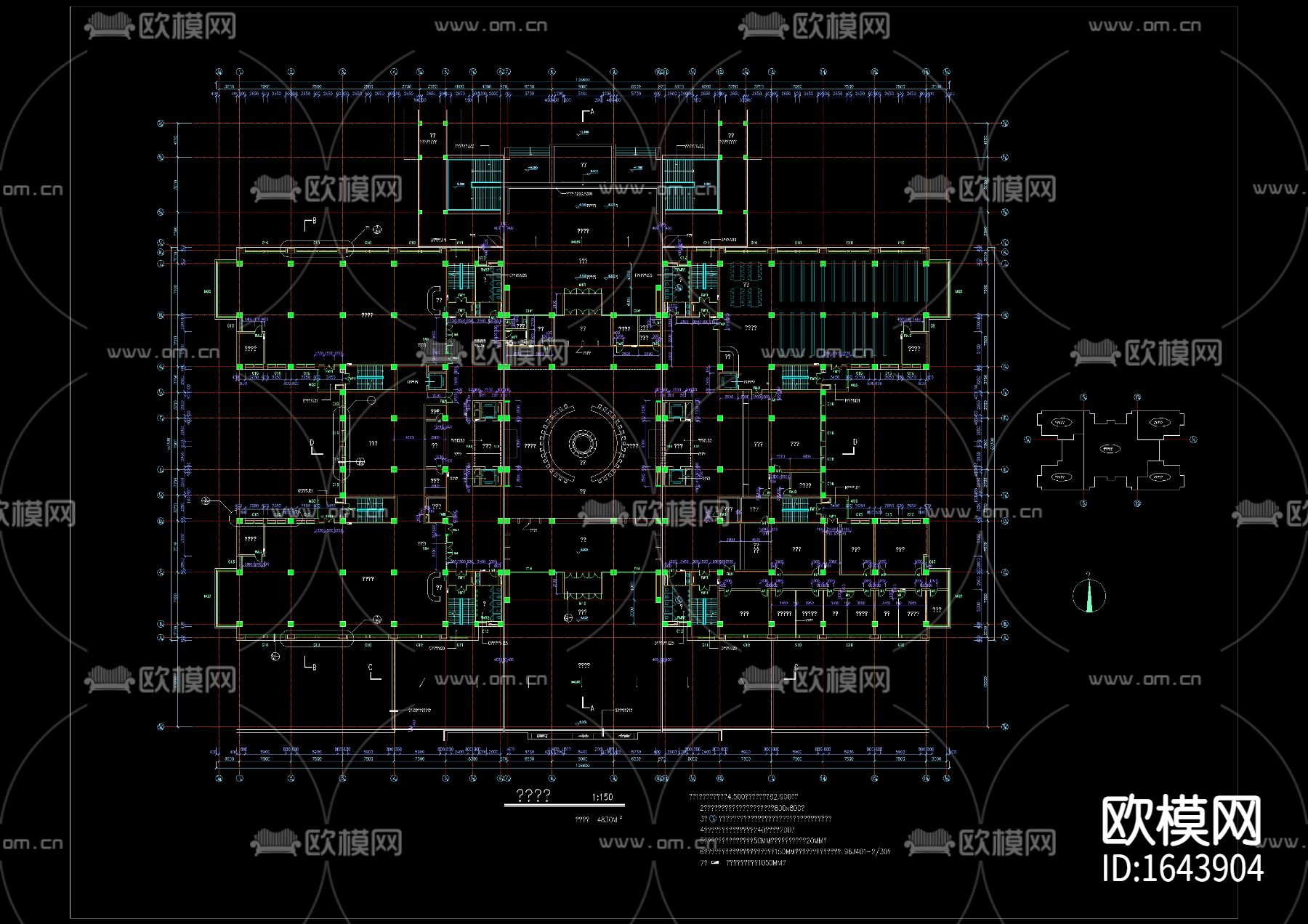 大学图书馆建筑及结构图下载（渲染图1）