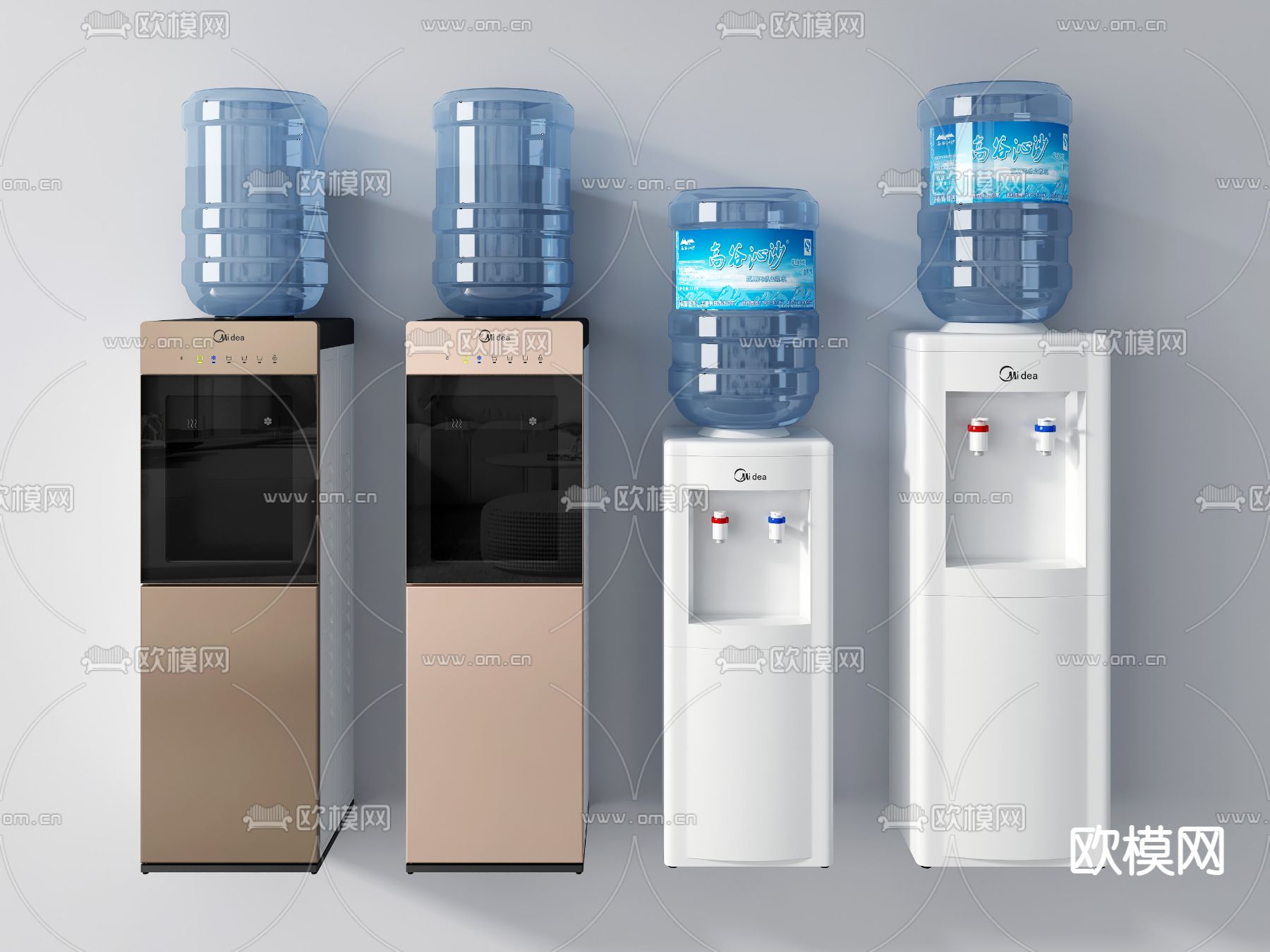 现代饮水机3d模型下载