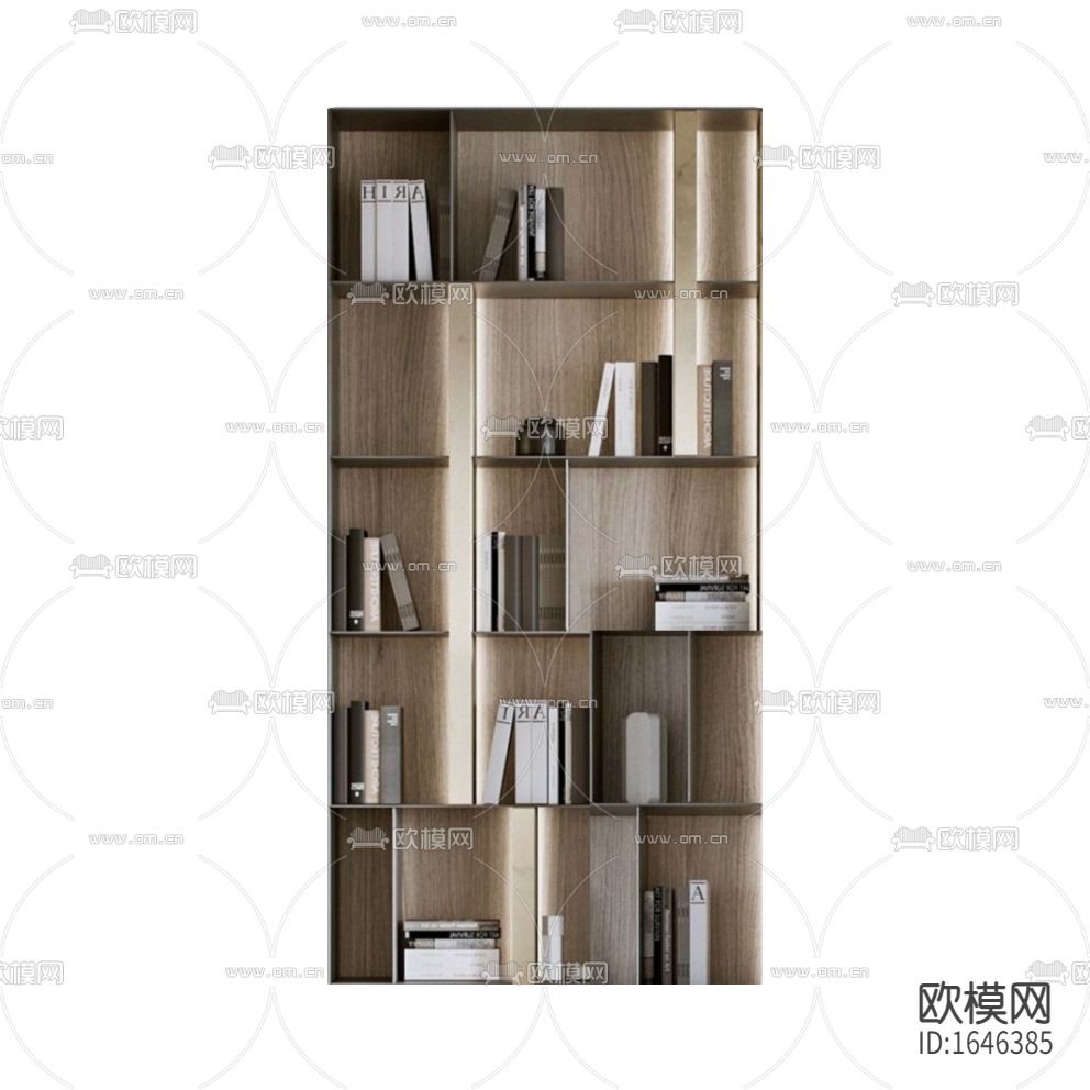 新中式轻奢实木不锈钢书柜