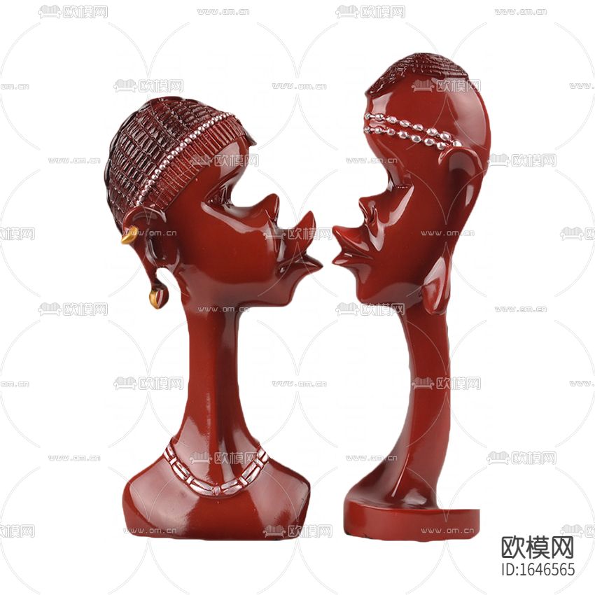 欧式创意抽象黑人摆件下载