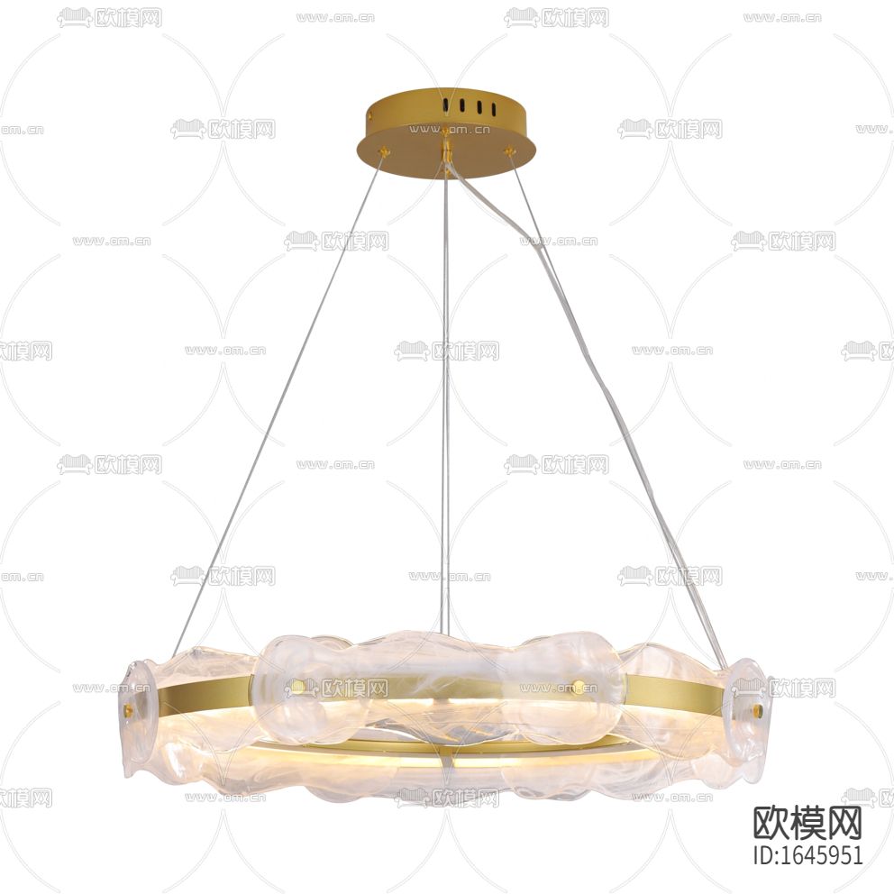 现代轻奢不锈钢玻璃创意艺术吊灯
