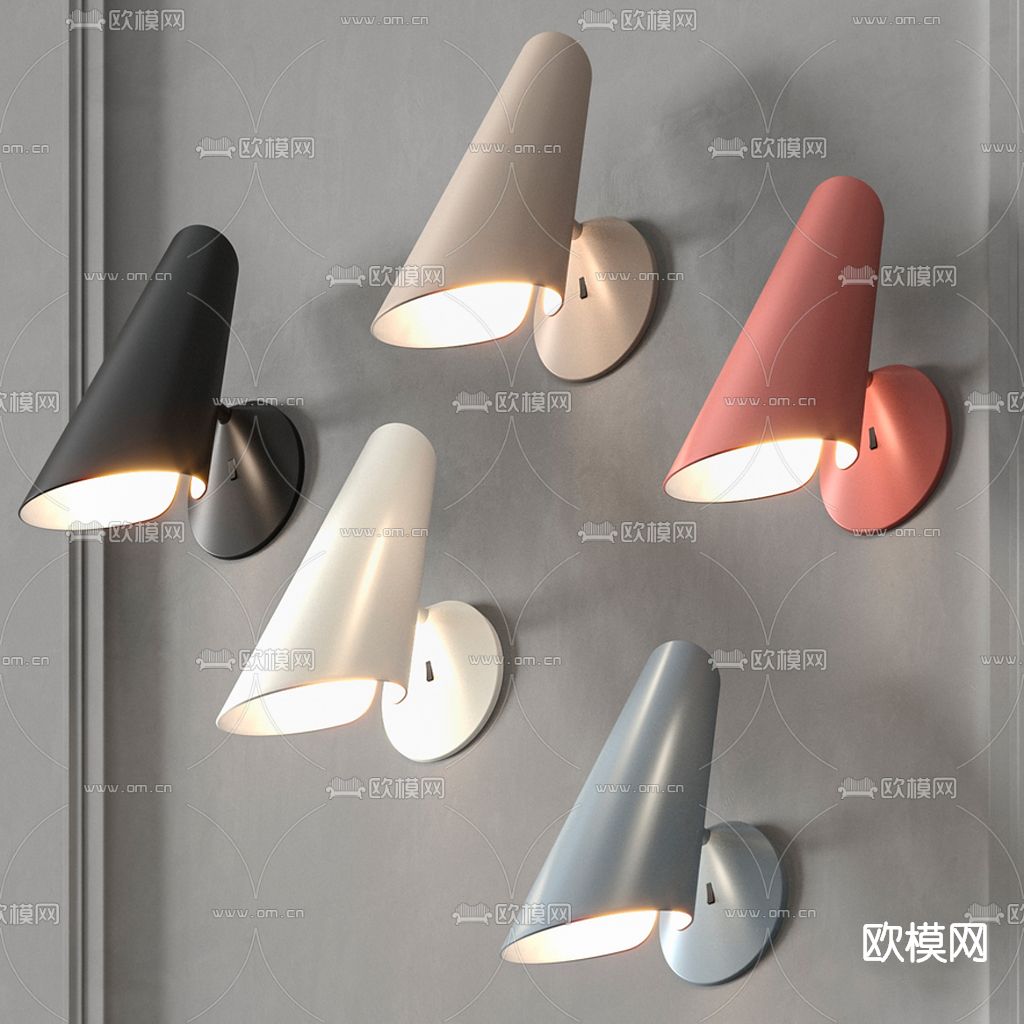 现代时尚壁灯3d模型