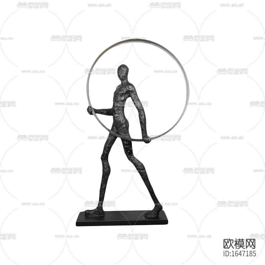 现代简约人像雕塑落地灯下载