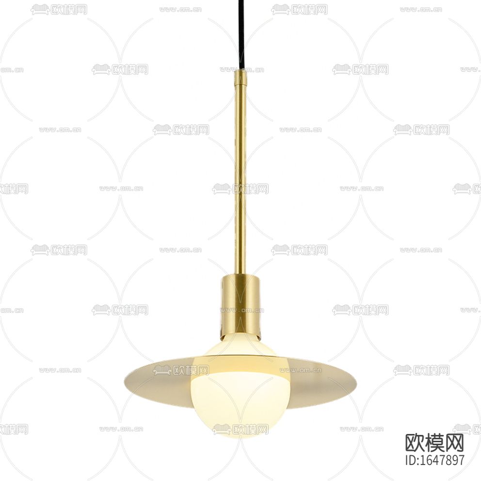 现代轻奢金色不锈钢吊灯下载