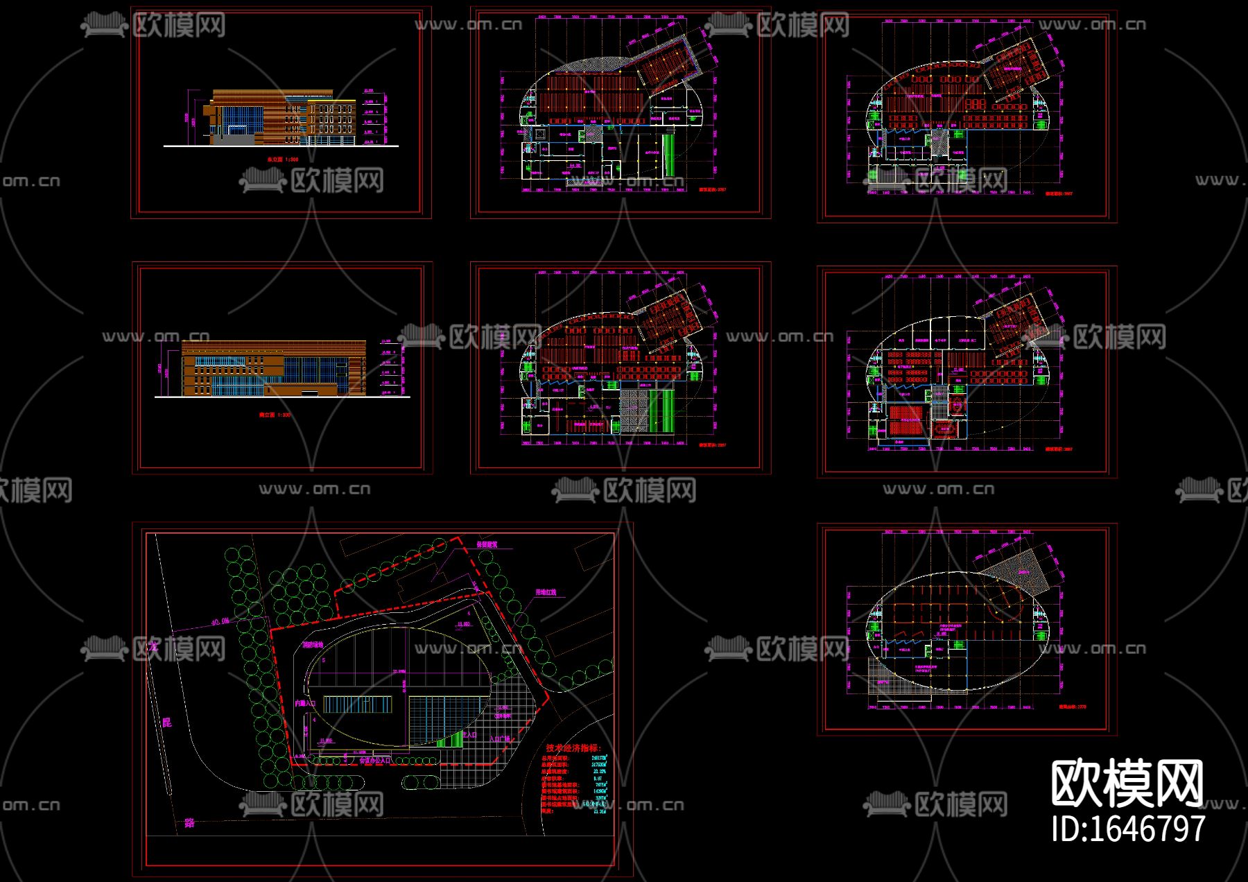 学院图书馆建筑方案下载