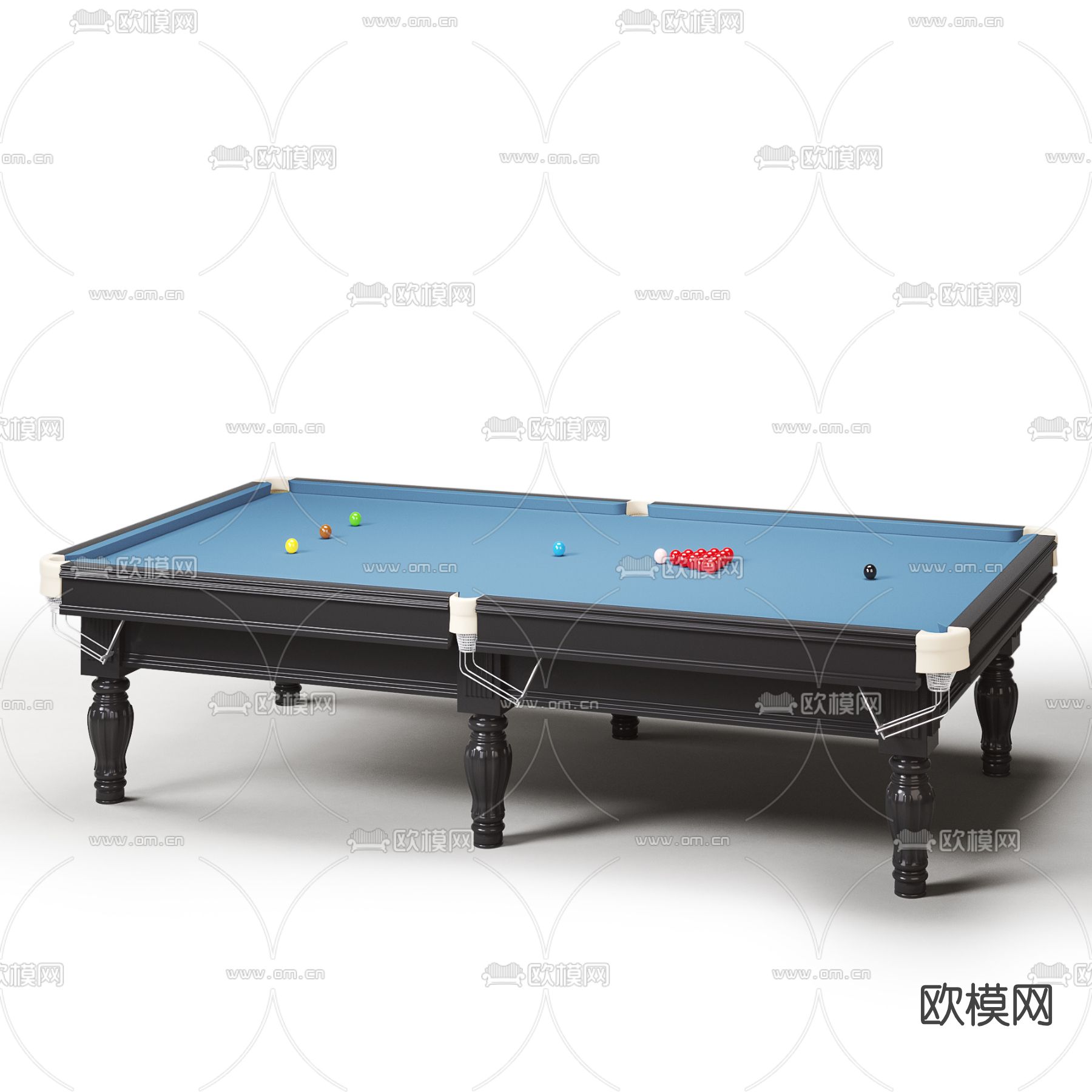 现代台球桌3d模型下载