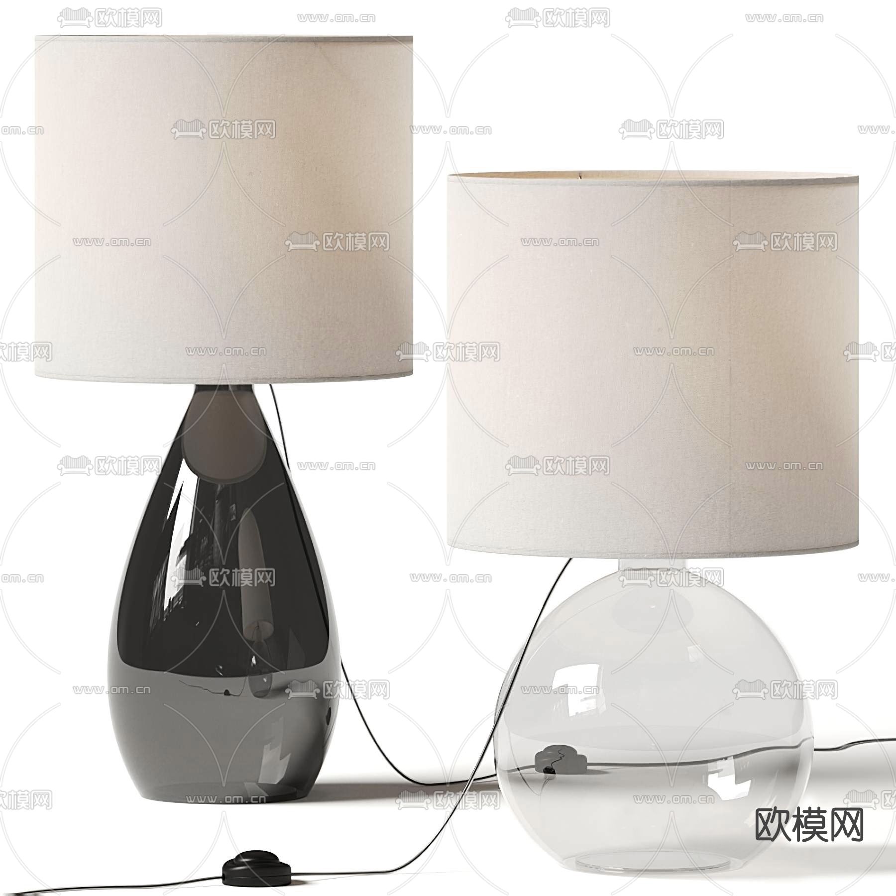 现代台灯3d模型