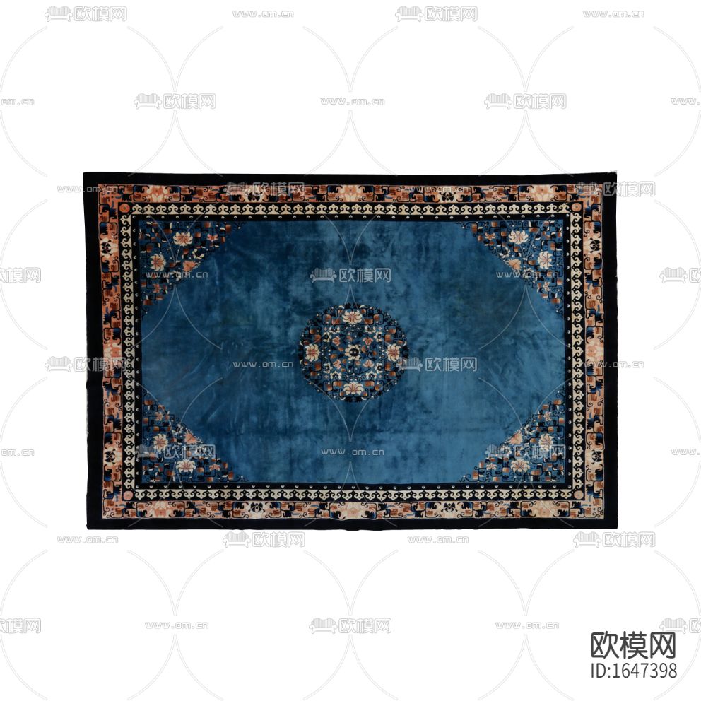 欧式古典花卉印花布艺地毯下载