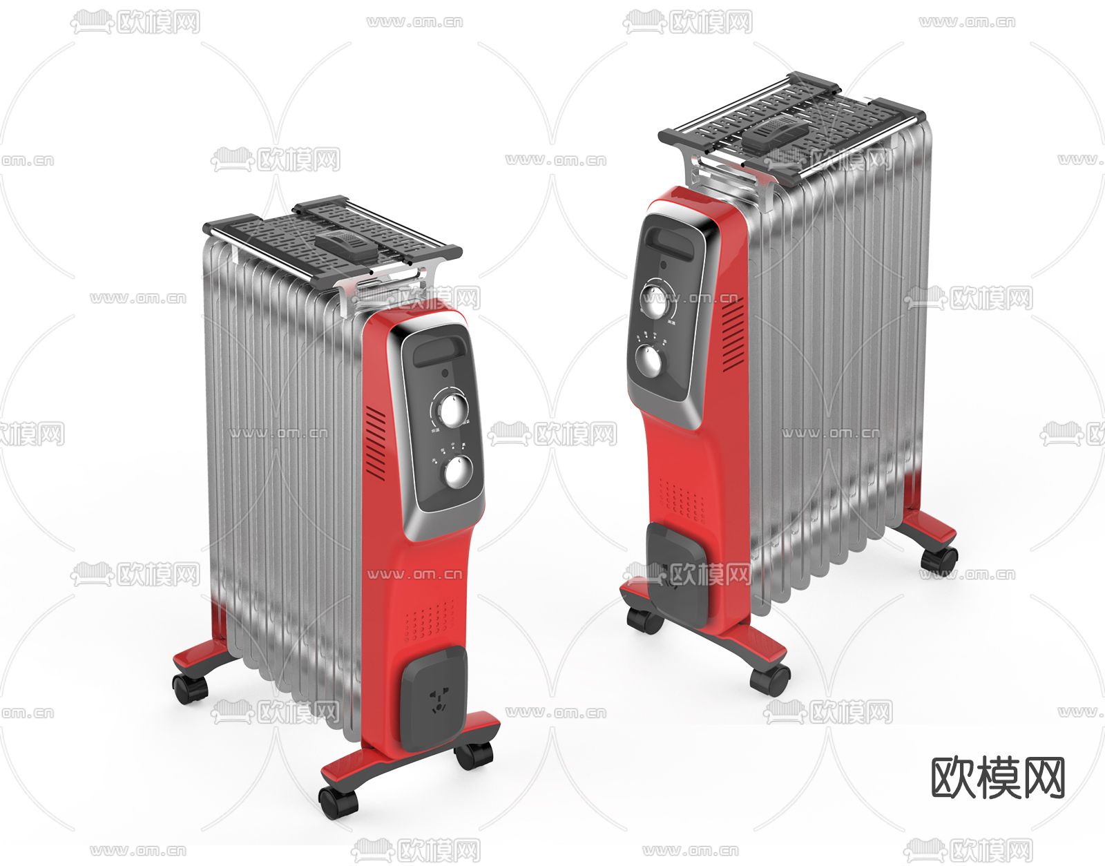 现代油汀取暖器3d模型下载