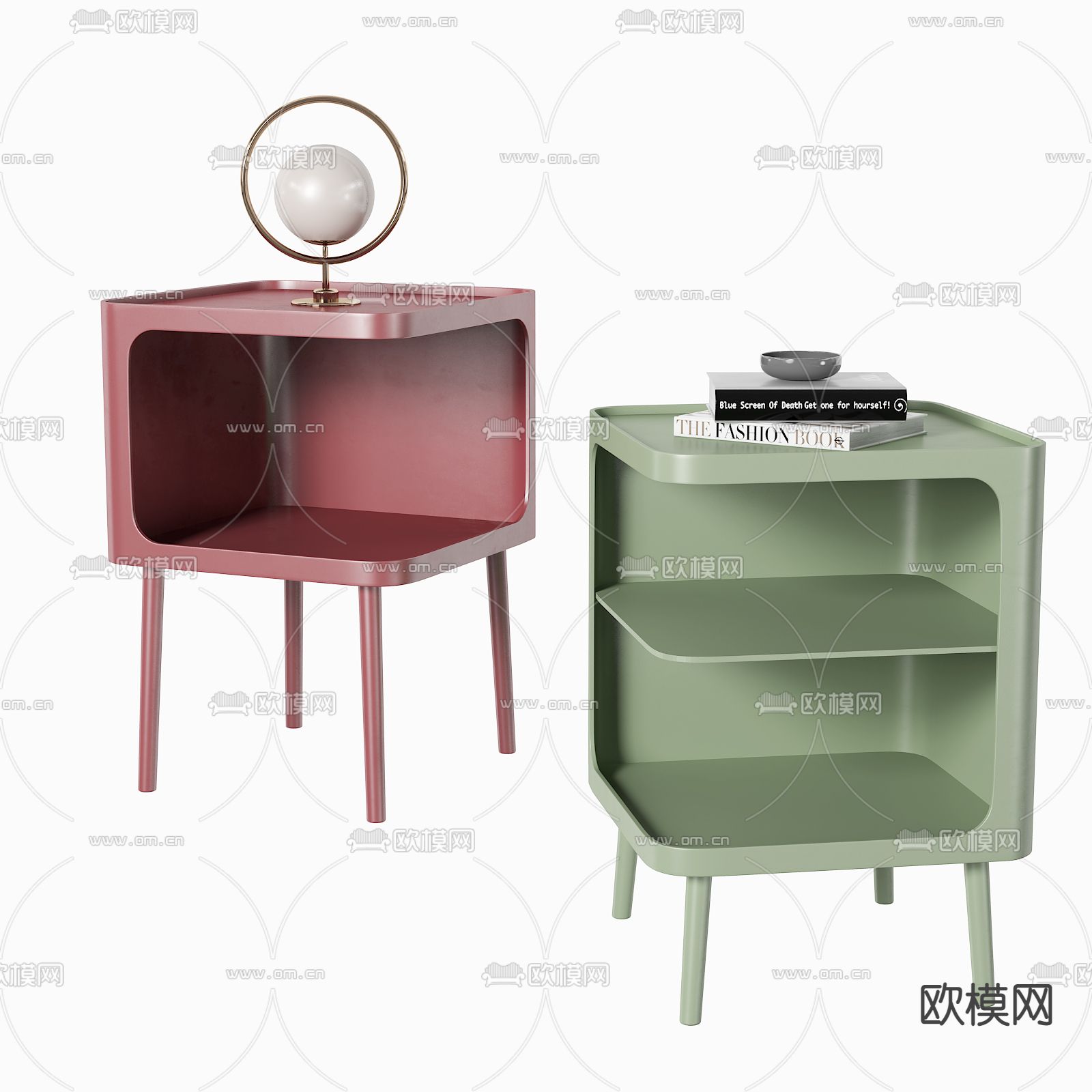 现代床头柜3d模型