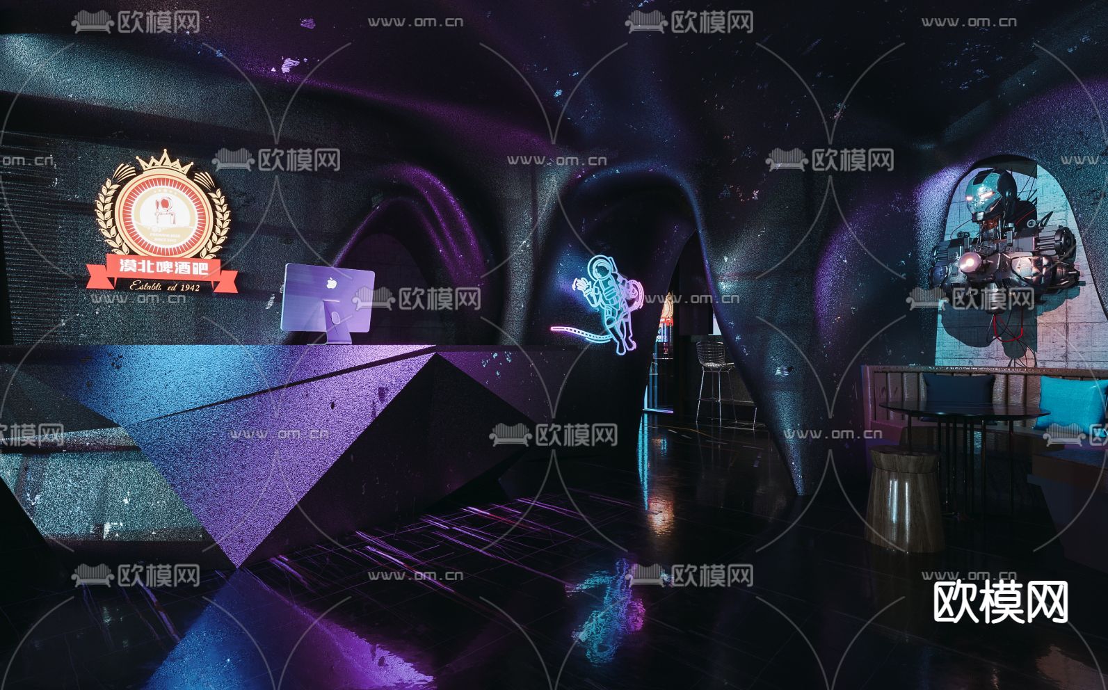 工业风星空酒吧3d模型