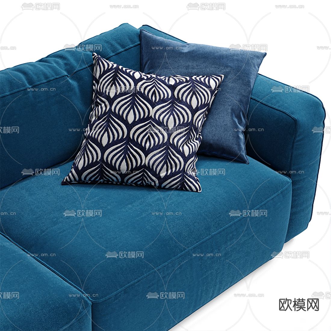现代布艺双人沙发3d模型