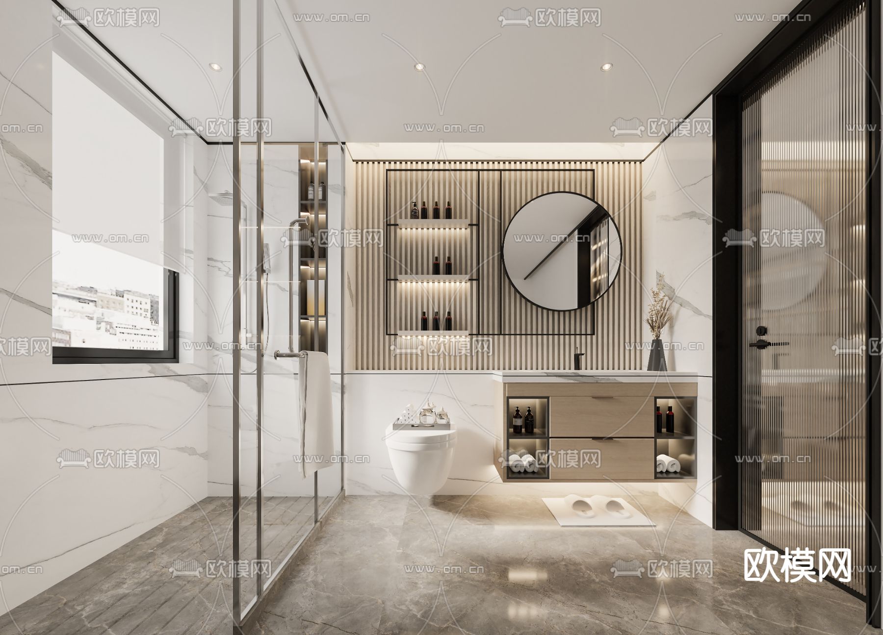 日式卧室主人房3d模型下载（渲染图2）