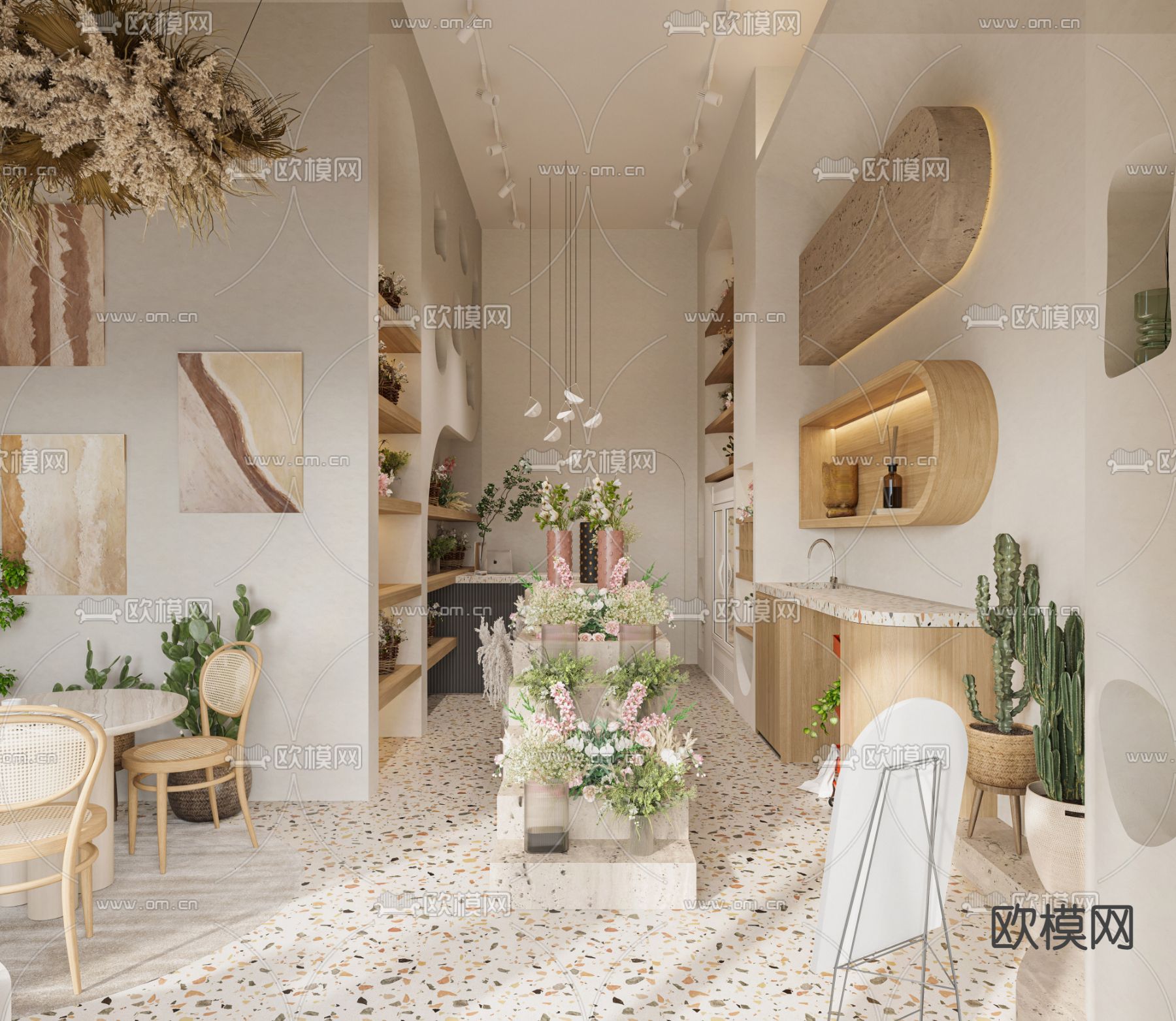 北欧花店3d模型