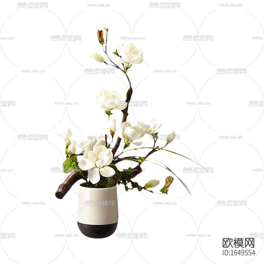 新中式古典禅意摆放花艺下载