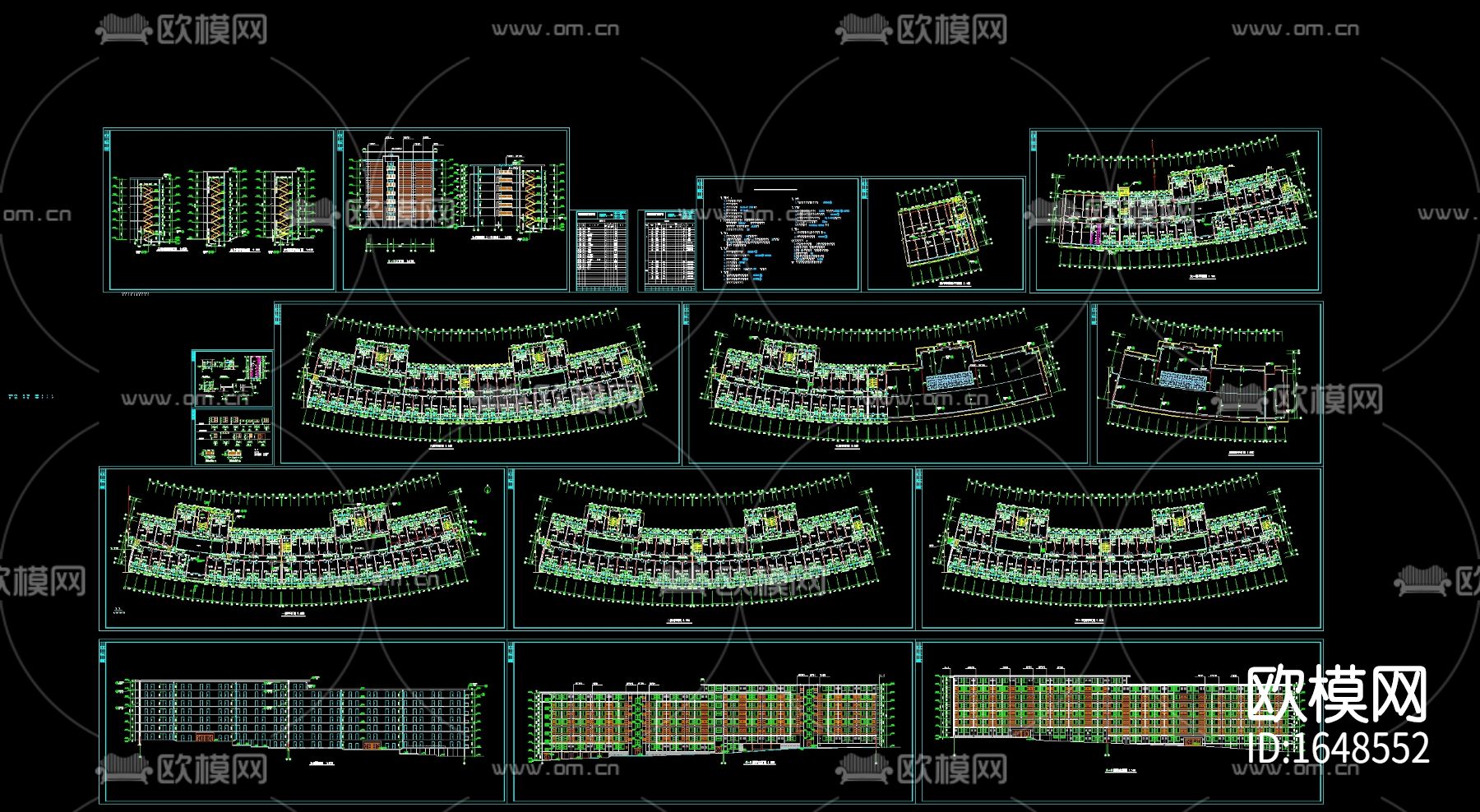 学生宿舍cad施工图下载