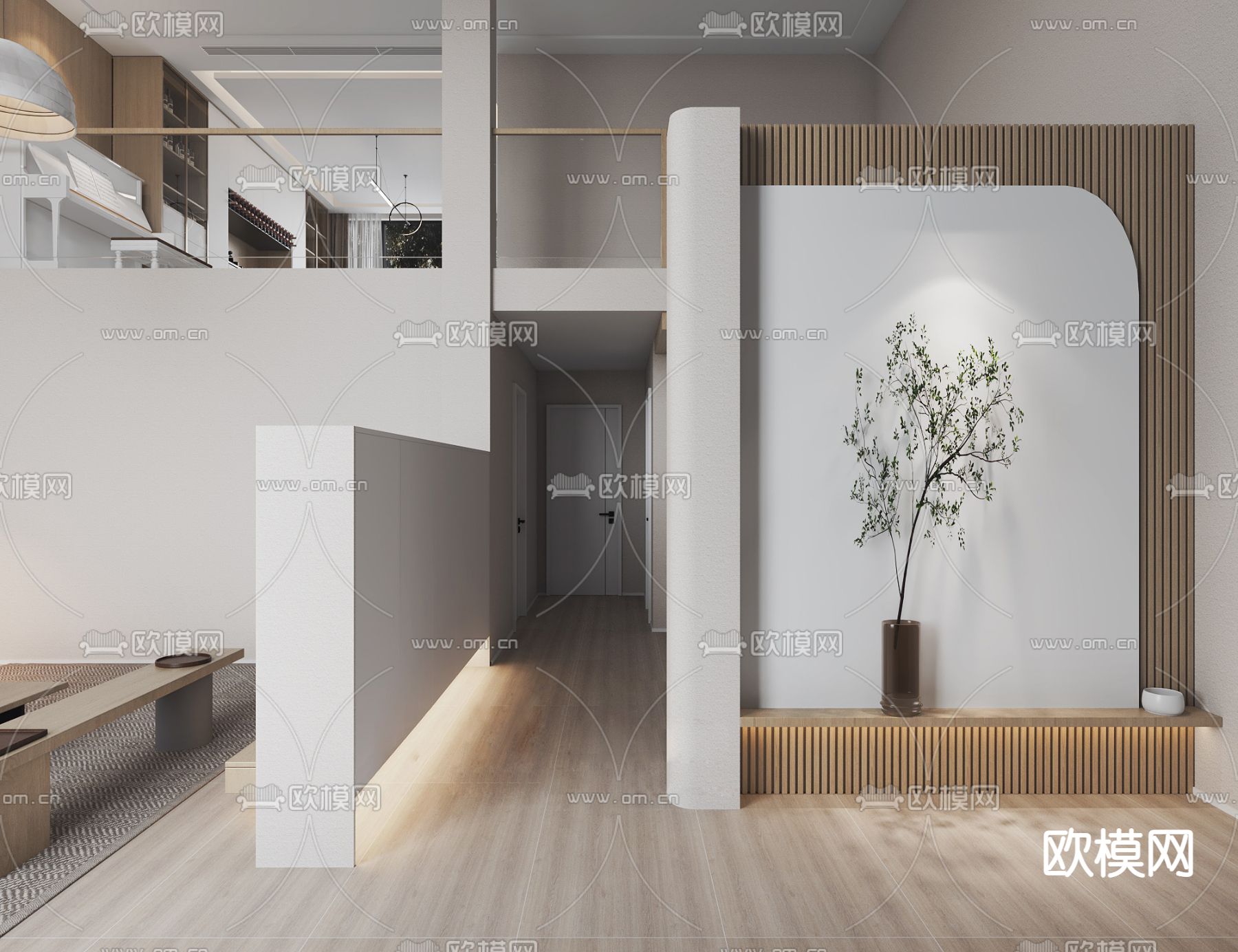 北欧复式公寓3d模型