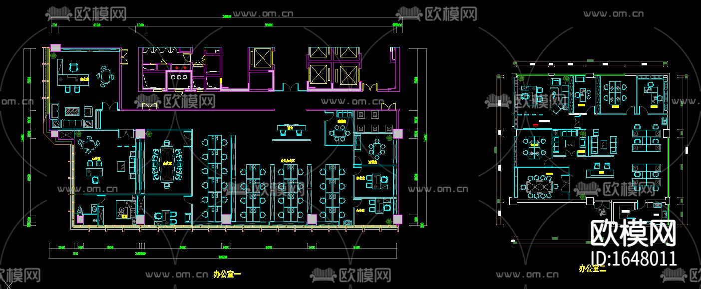 办公室cad平面图下载