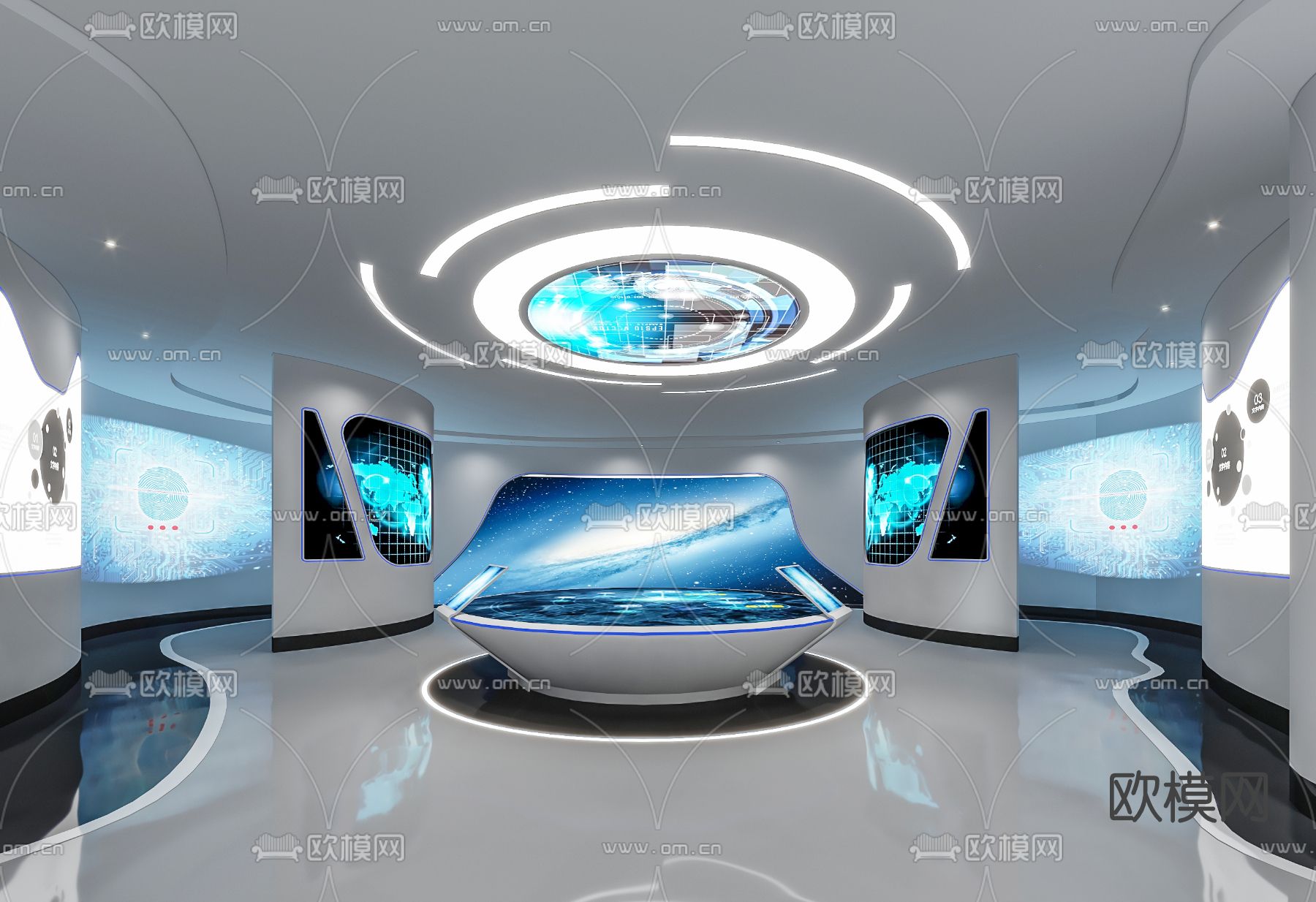 现代科技展厅3d模型