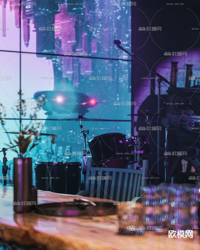 工业风星空酒吧3d模型