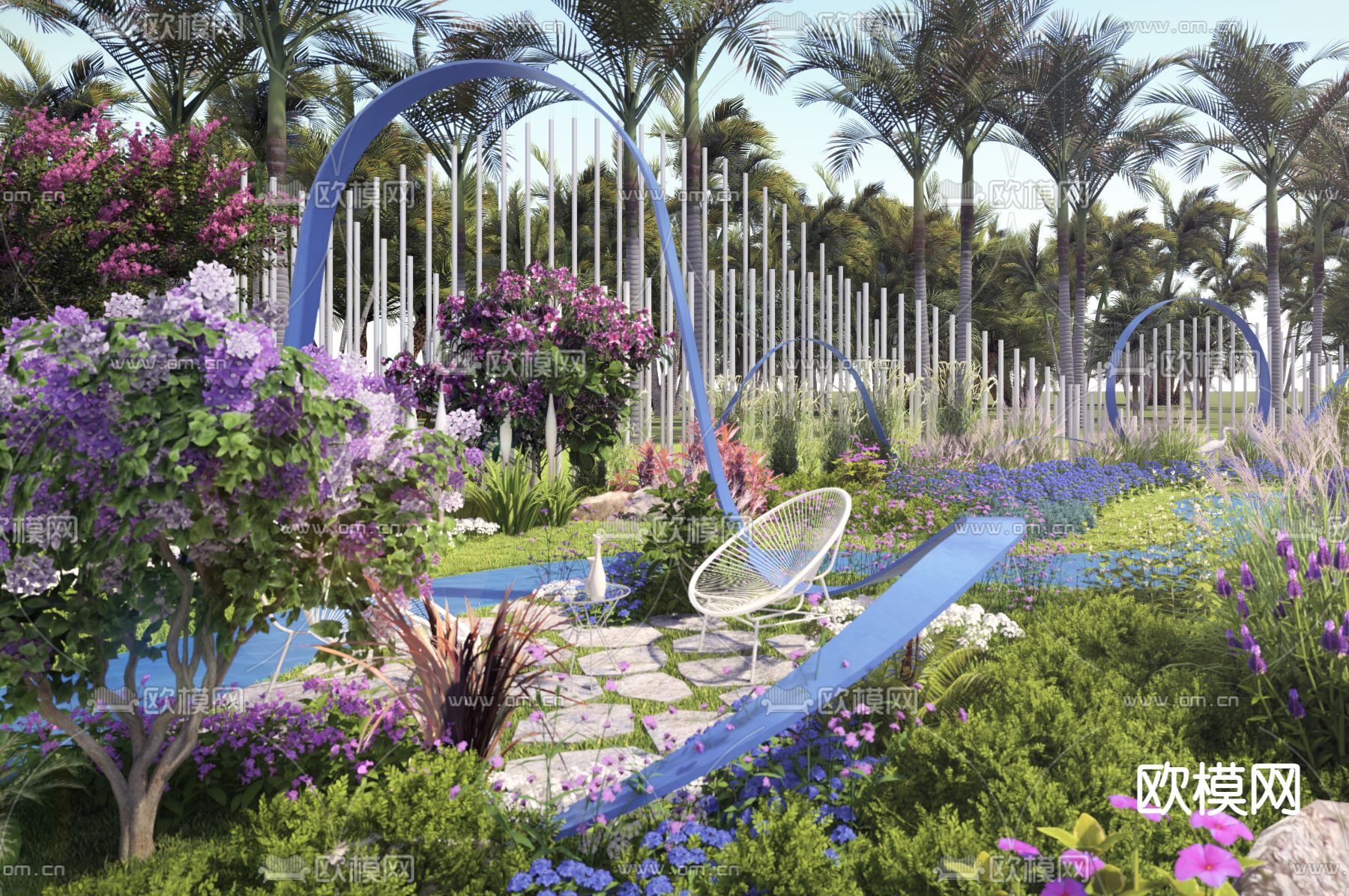 现代公园su模型下载（渲染图3）