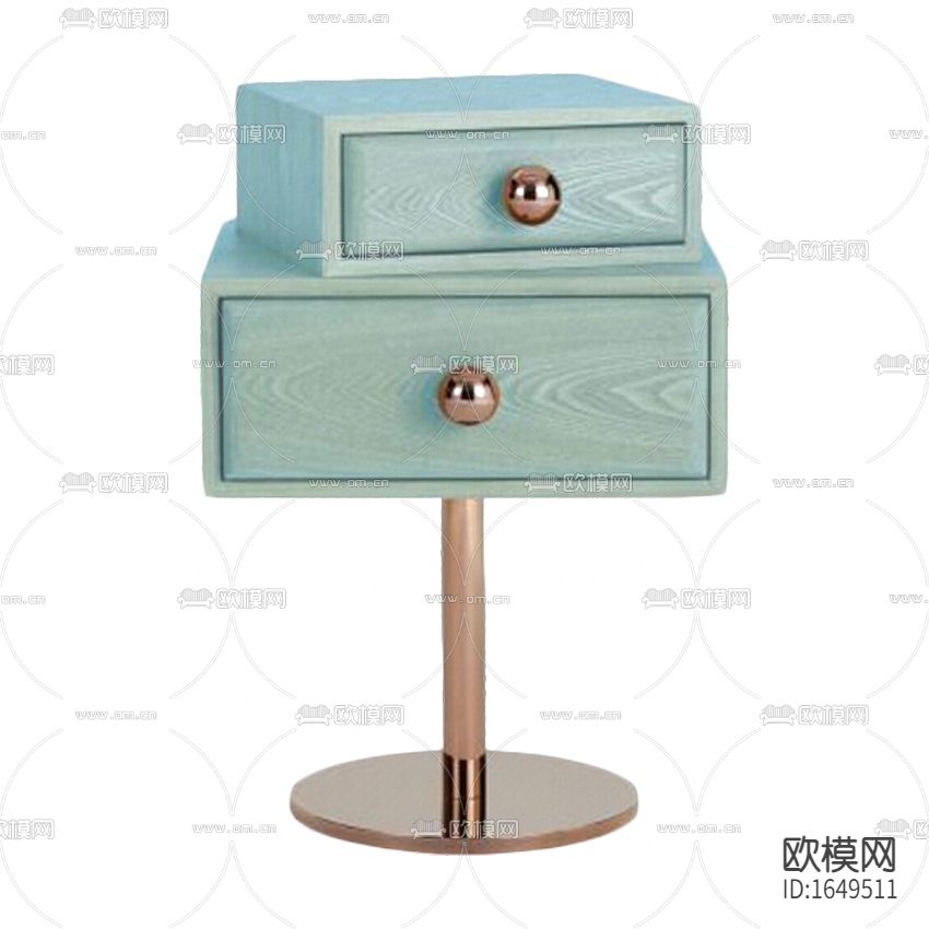 法式轻奢实木金属创意床头柜下载