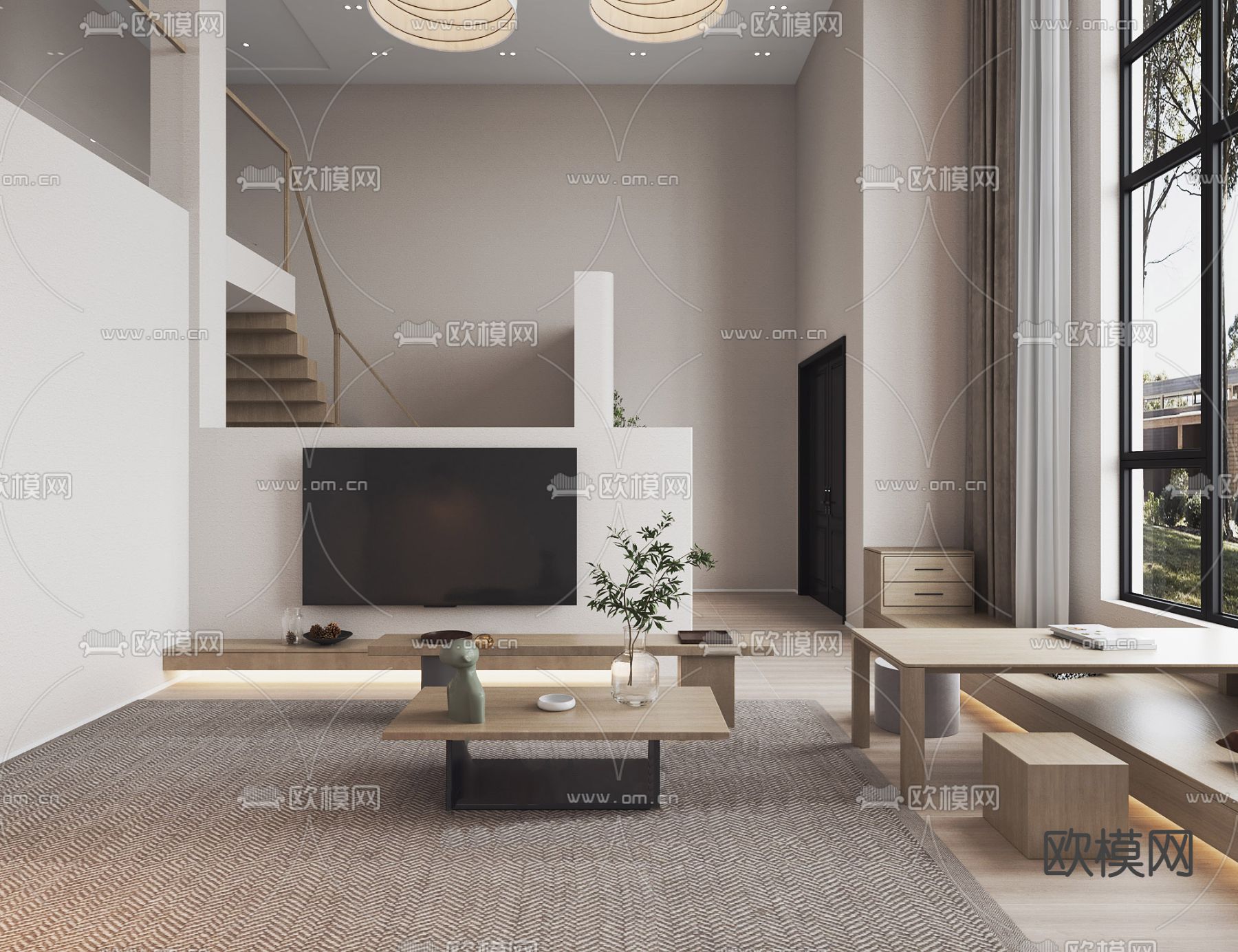 北欧复式公寓3d模型