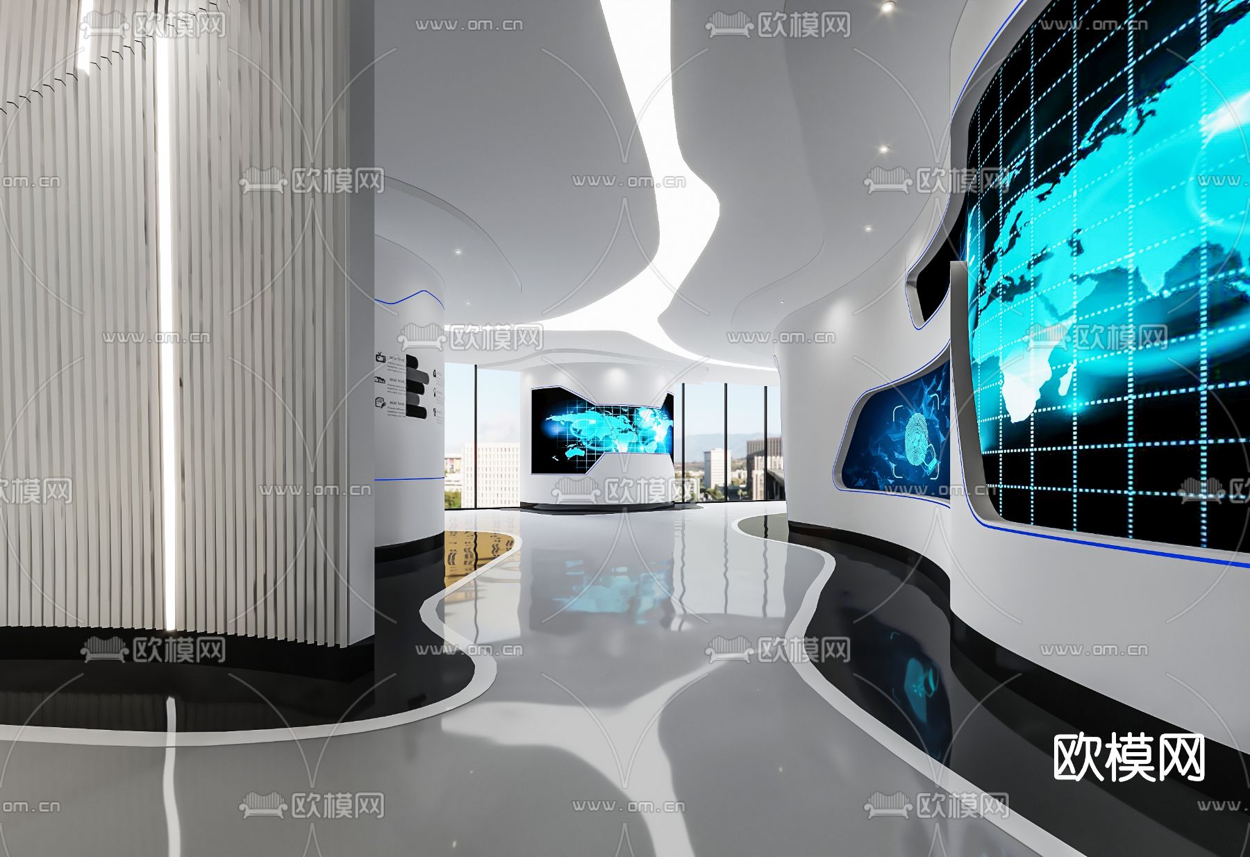 现代科技展厅3d模型