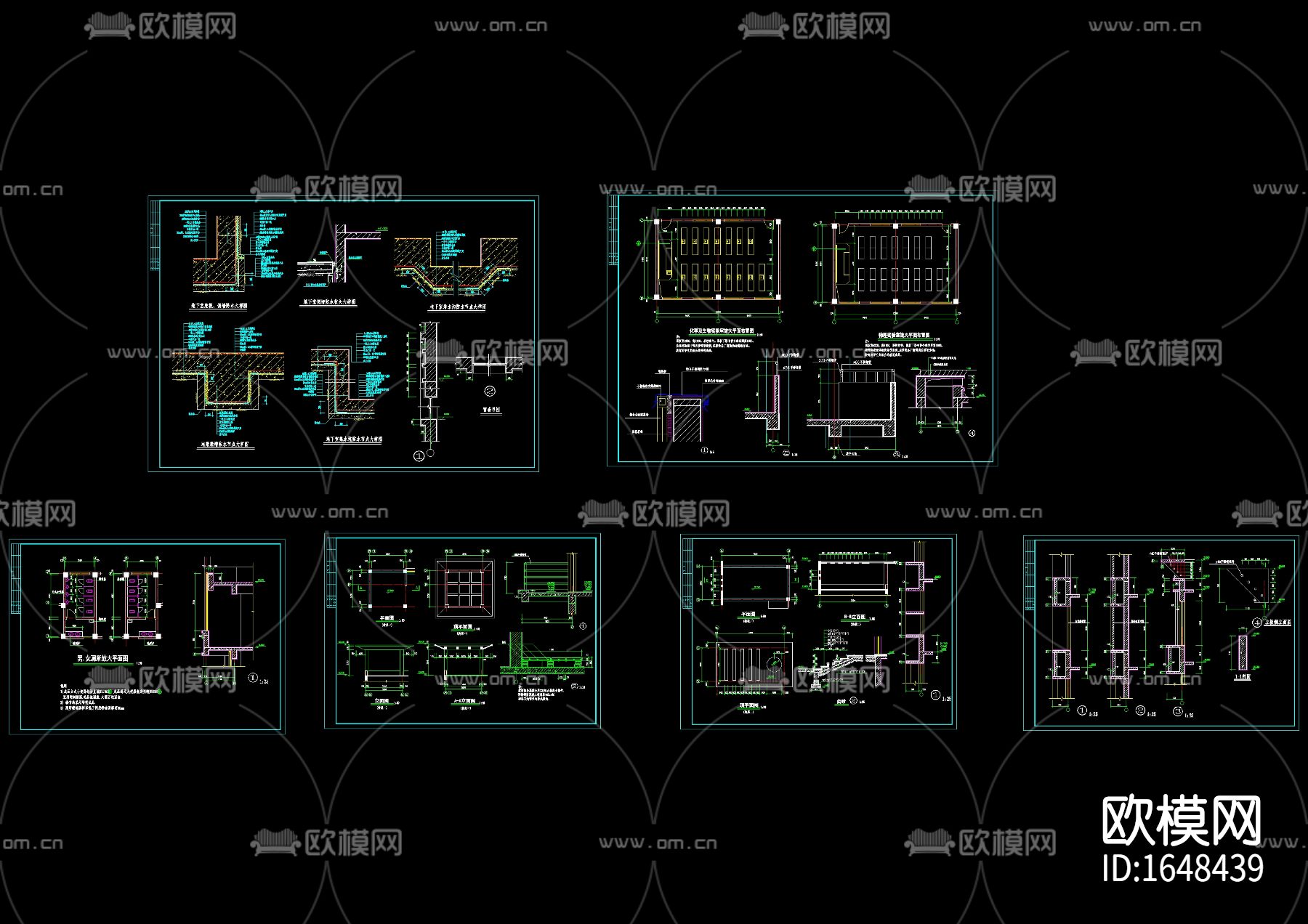 学校综合实验楼cad施工图下载（渲染图2）