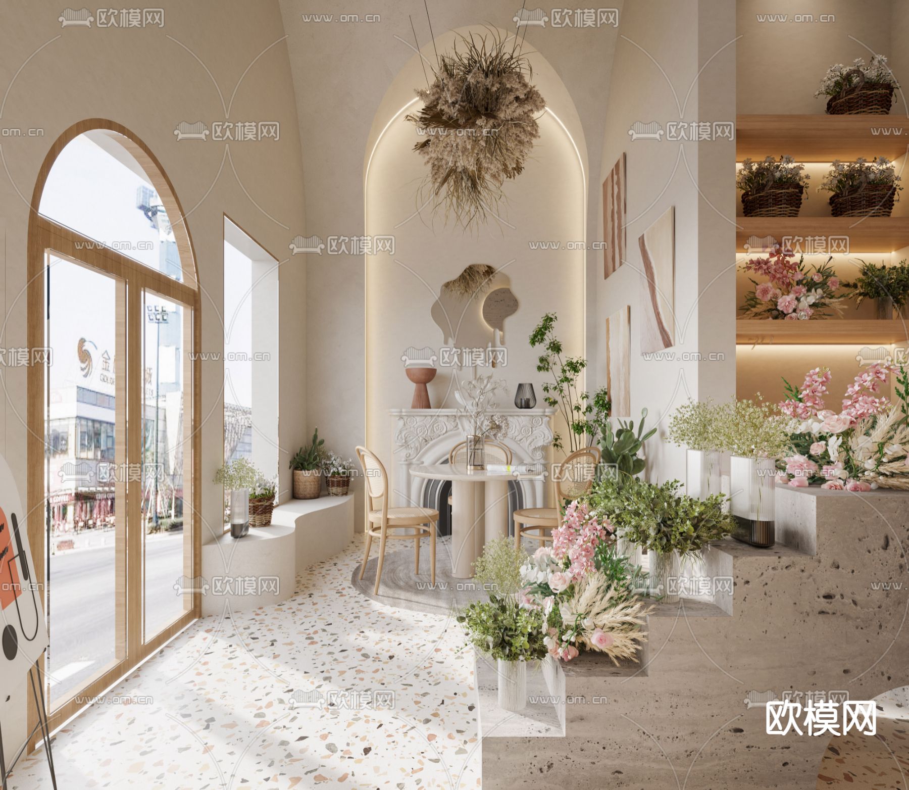 北欧花店3d模型