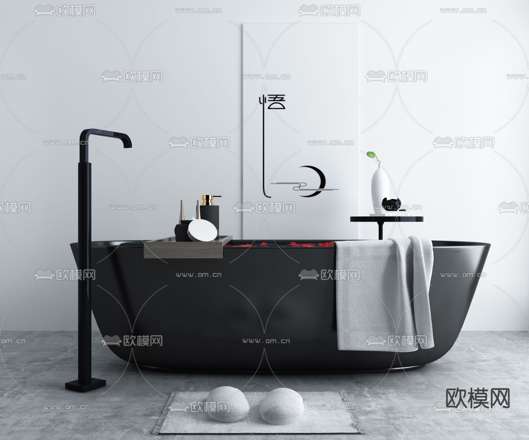 现代浴缸3d模型