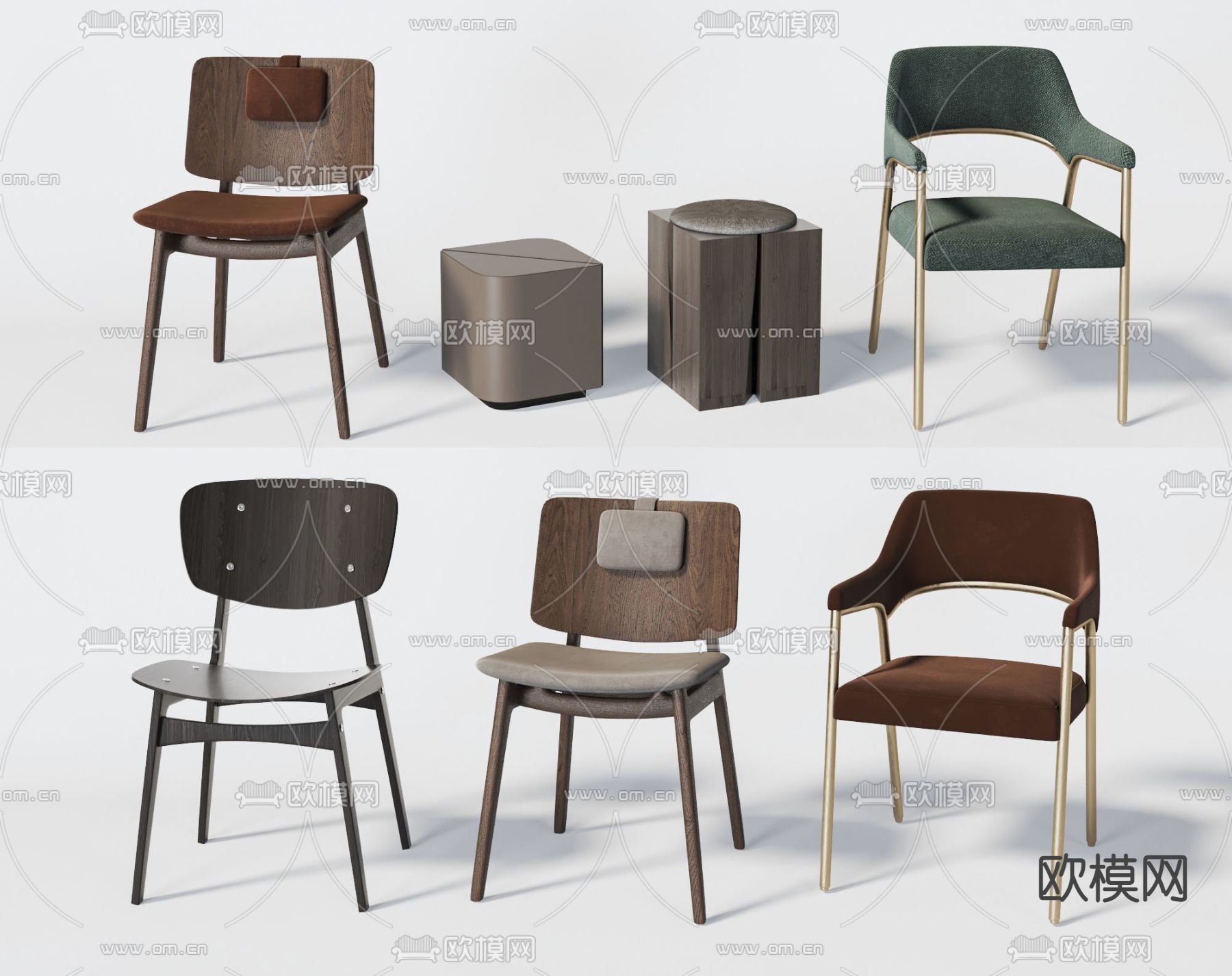 现代单椅3d模型下载